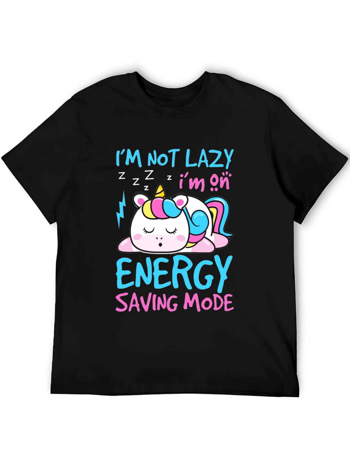 Funny Unicorn Lazy Mode T-Shirt