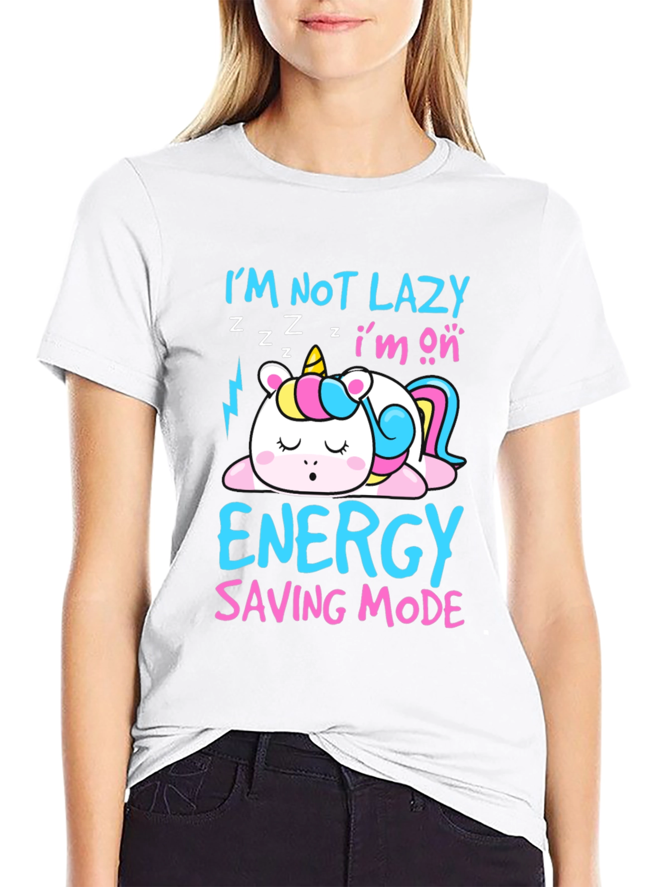 Funny Unicorn Lazy Mode T-Shirt