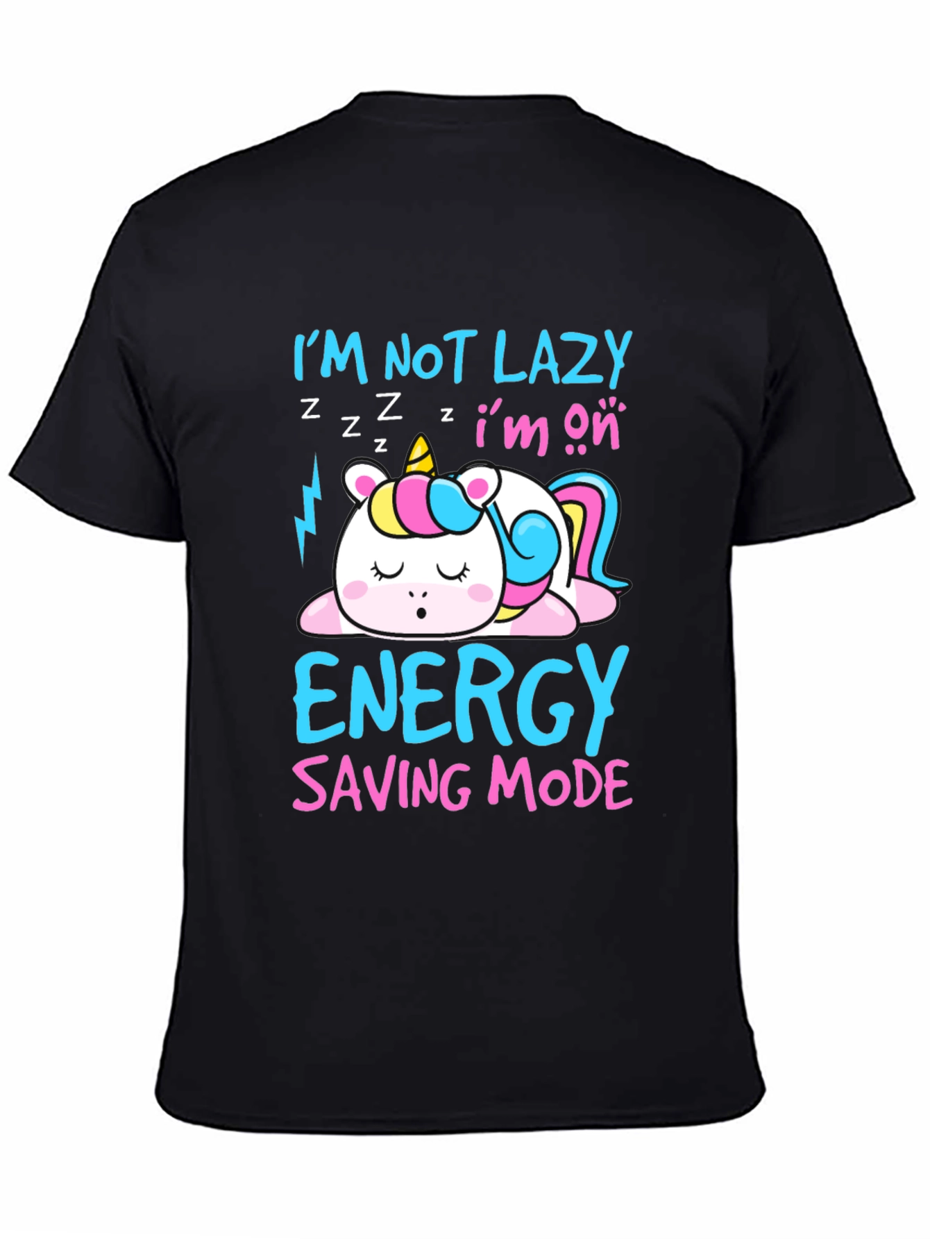 Funny Unicorn Lazy Mode T-Shirt