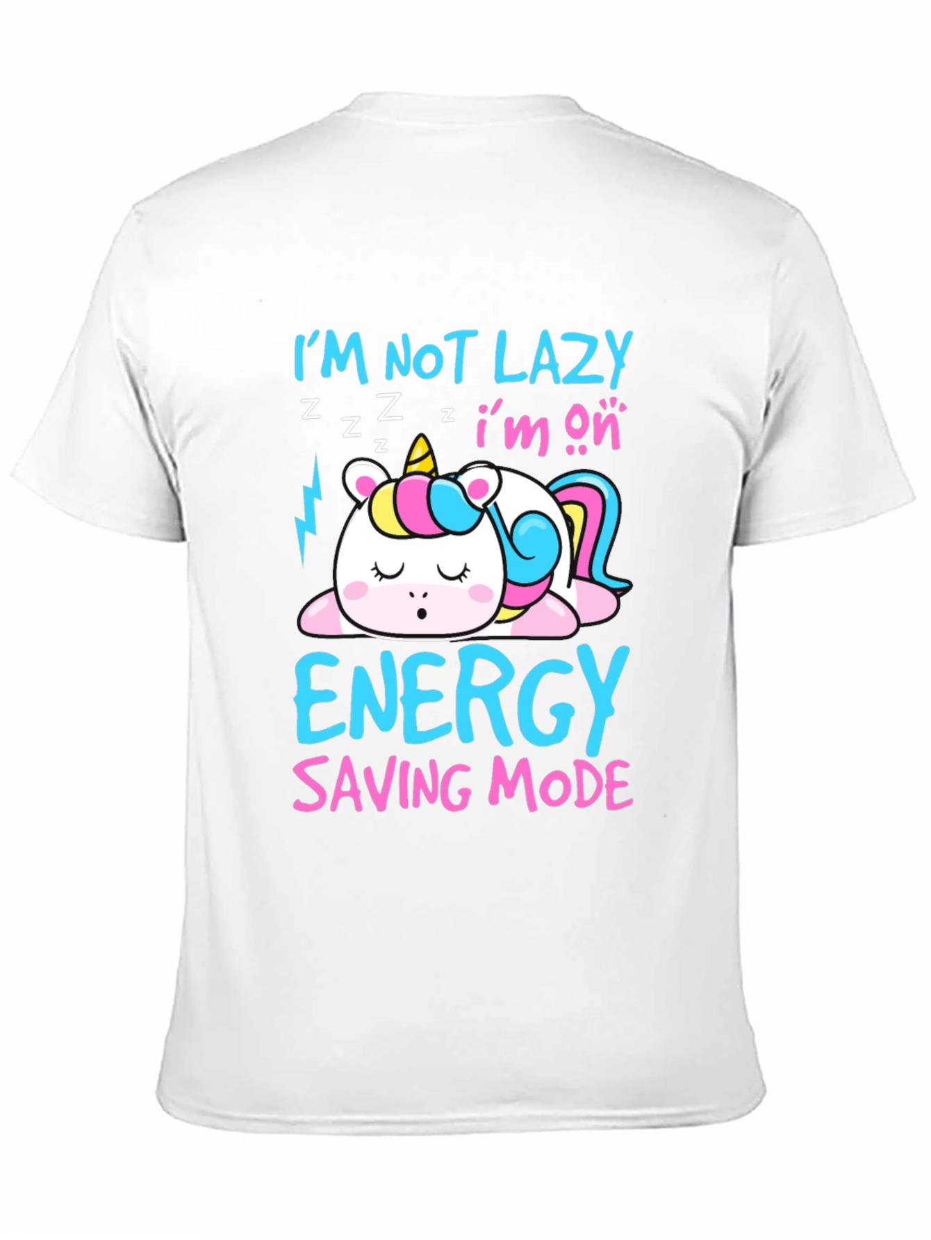Funny Unicorn Lazy Mode T-Shirt