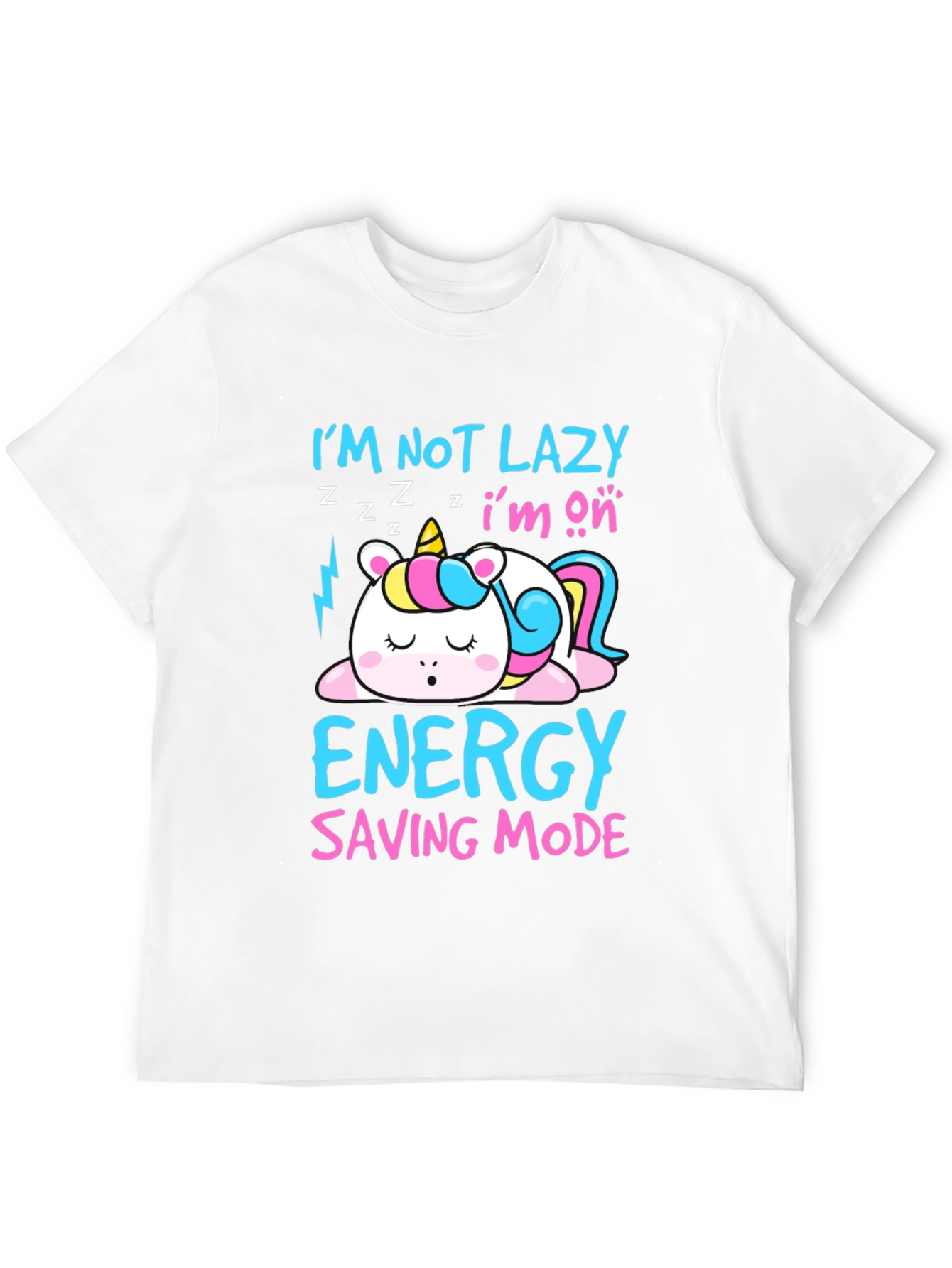 Funny Unicorn Lazy Mode T-Shirt