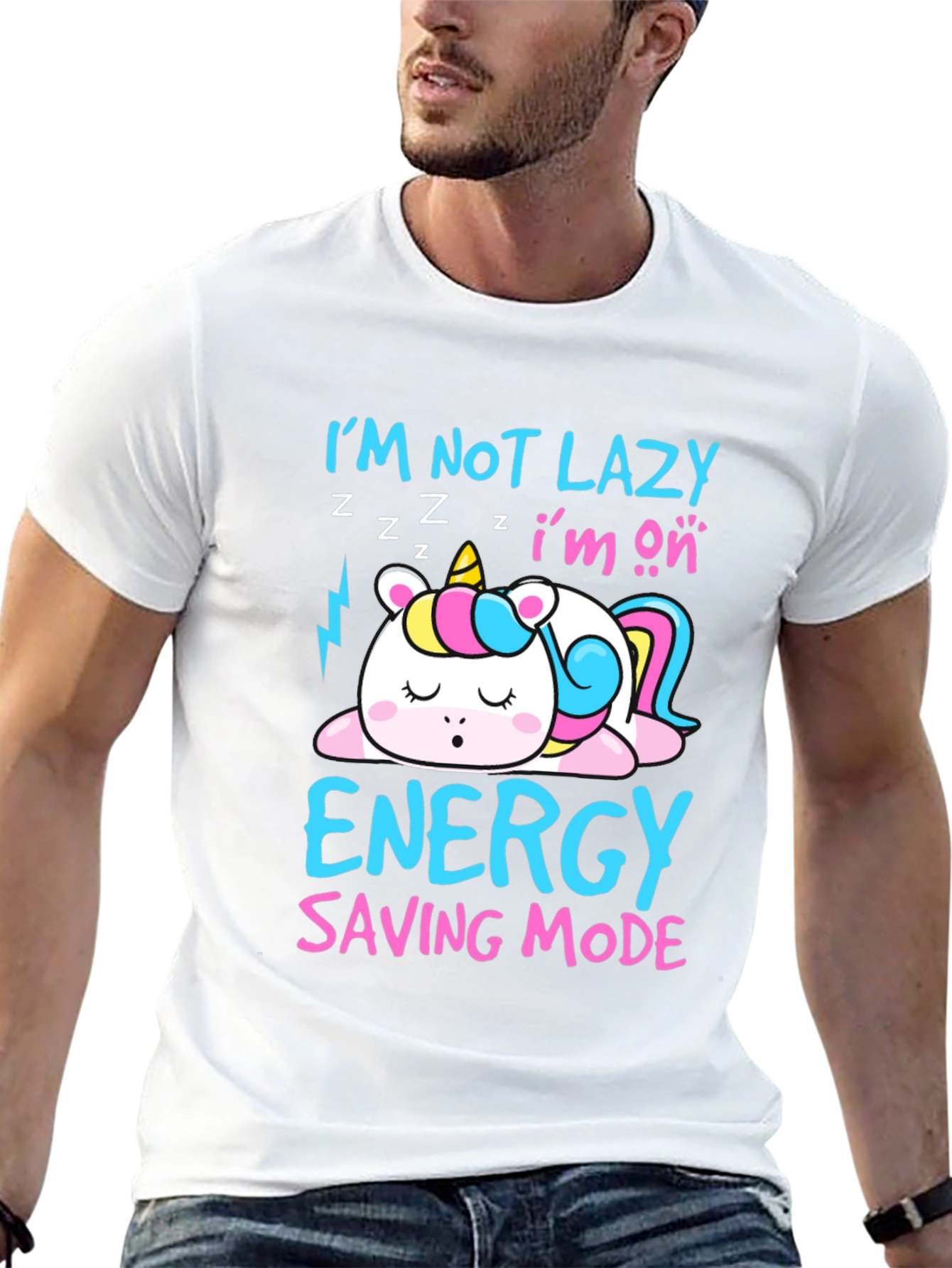 Funny Unicorn Lazy Mode T-Shirt