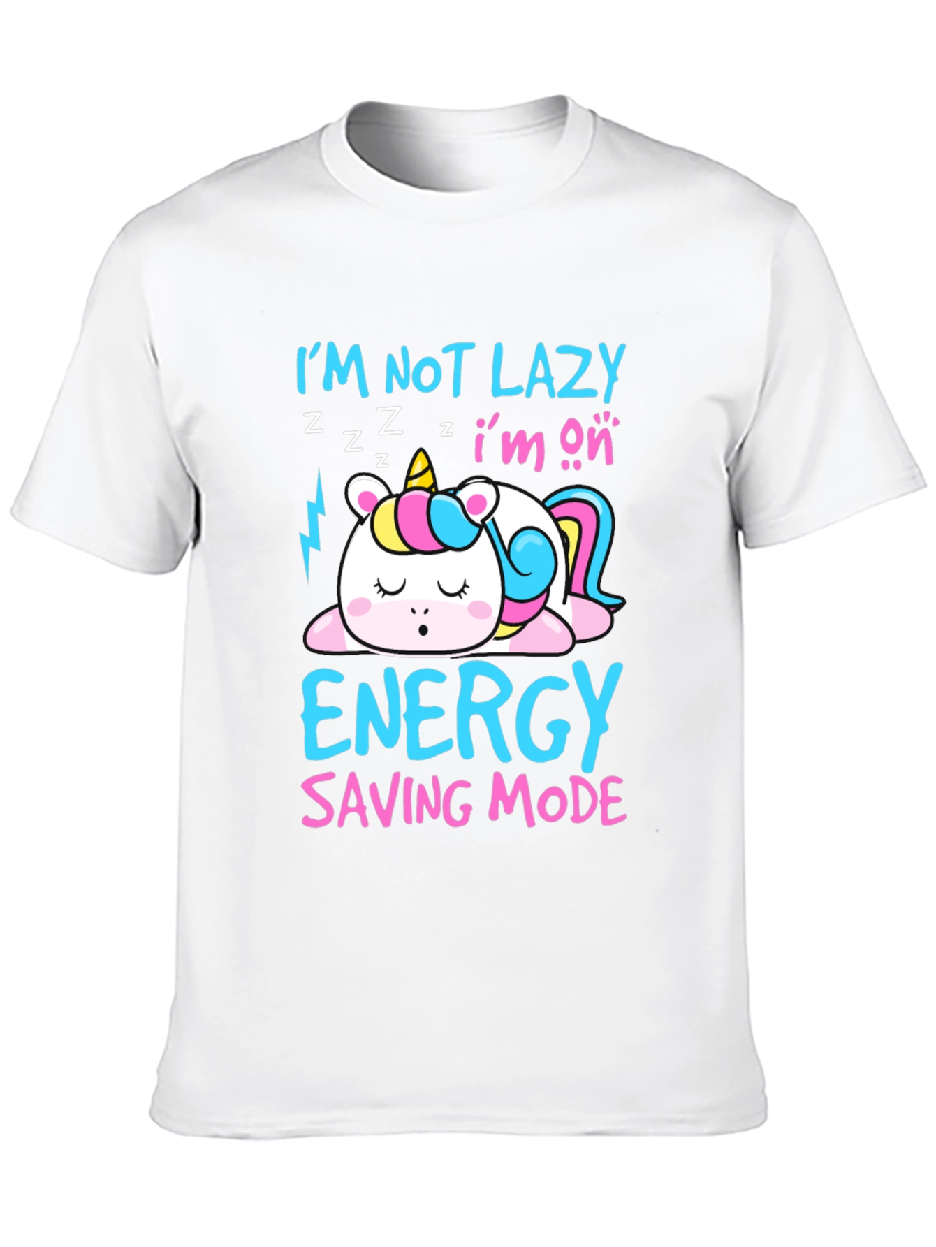 Funny Unicorn Lazy Mode T-Shirt