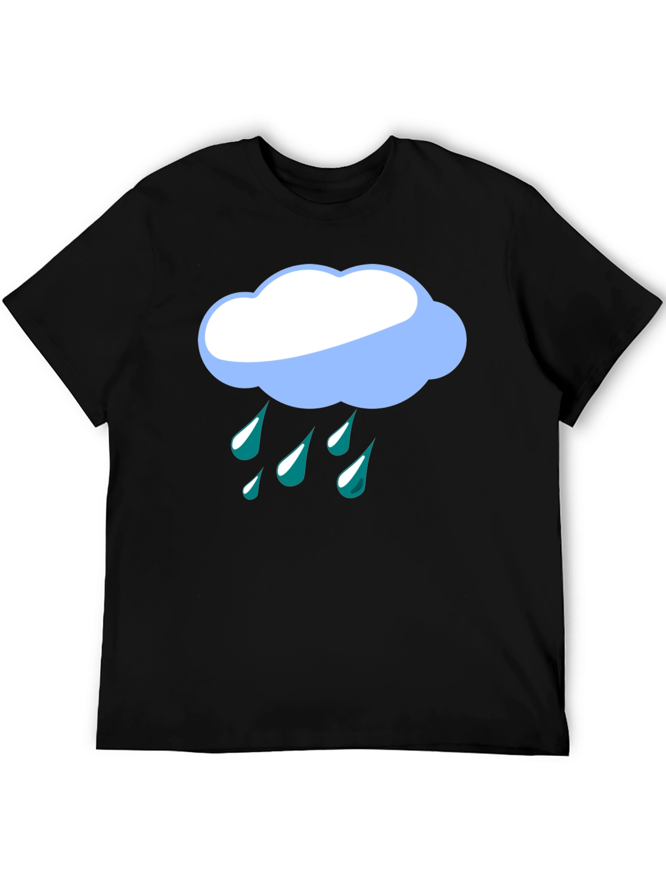 Rainy Day Cloud Graphic Tee - Black T-Shirt