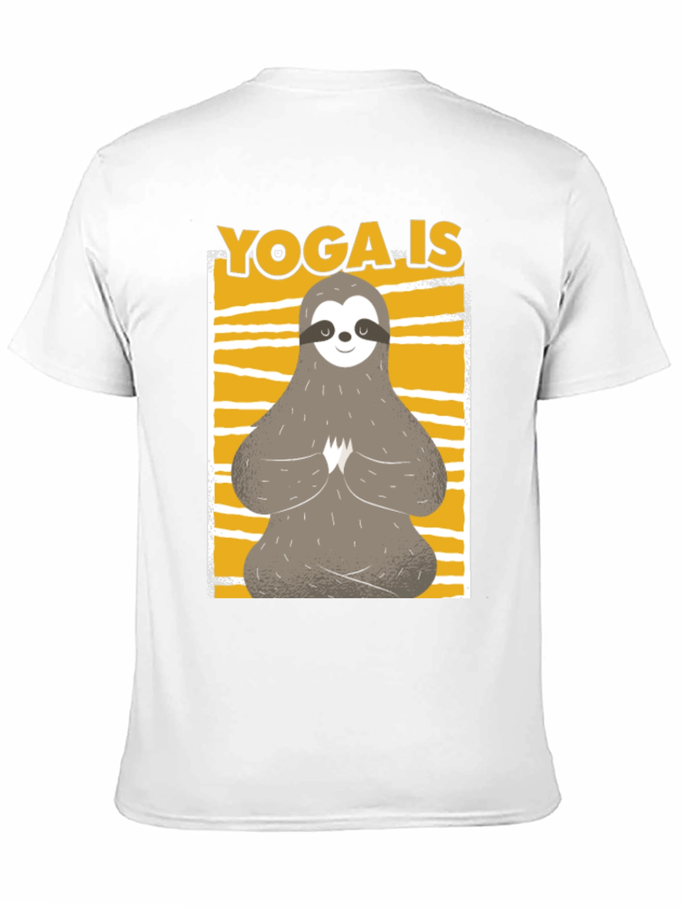 Yoga Sloth Graphic Tee - Relaxed Fit Black T-Shirt