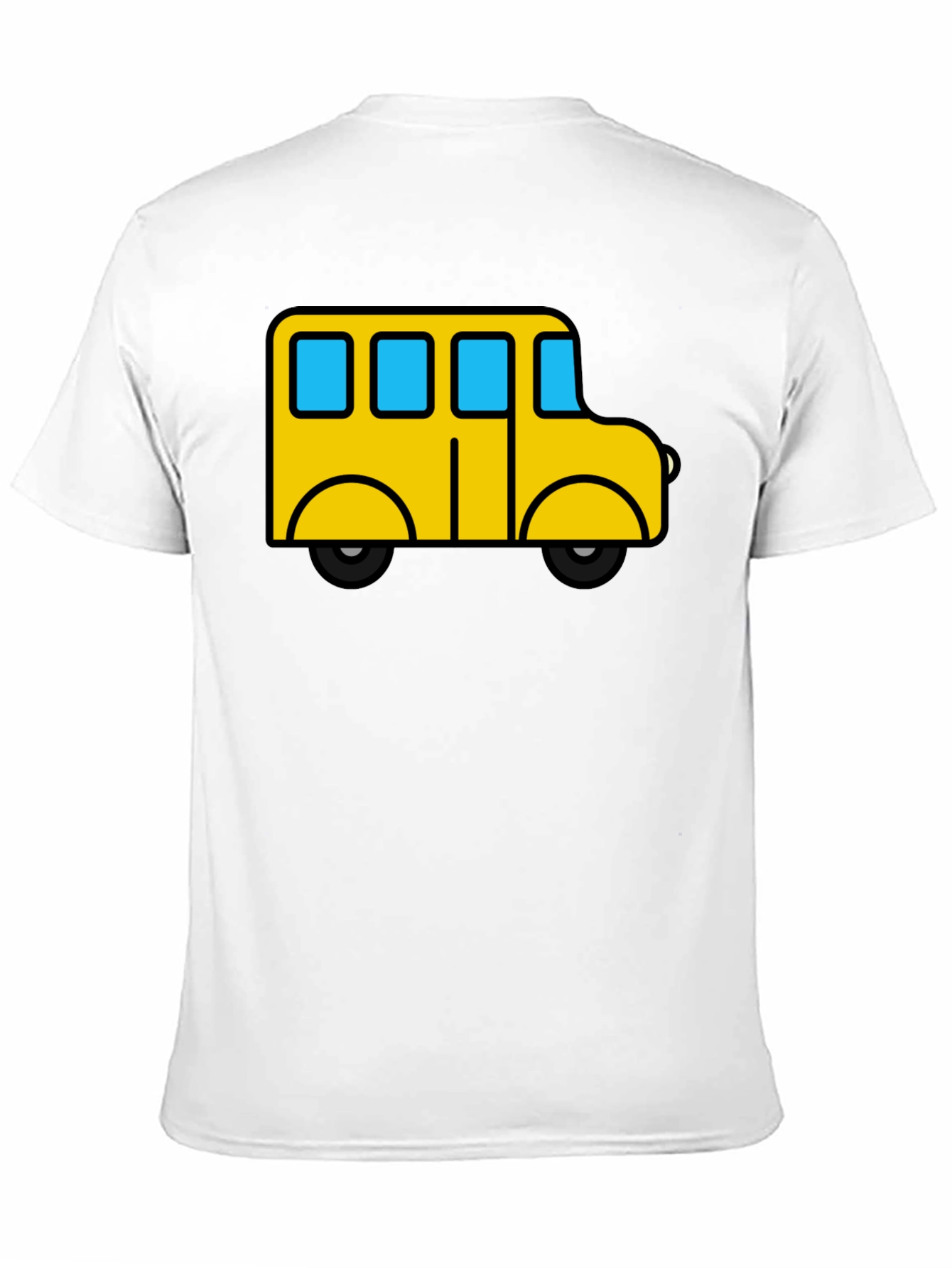 Cartoon Bus Graphic Tee - Black