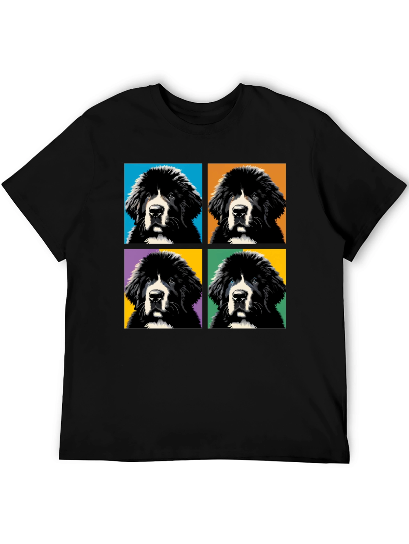 Pop Art Newfoundland Dog T-Shirt