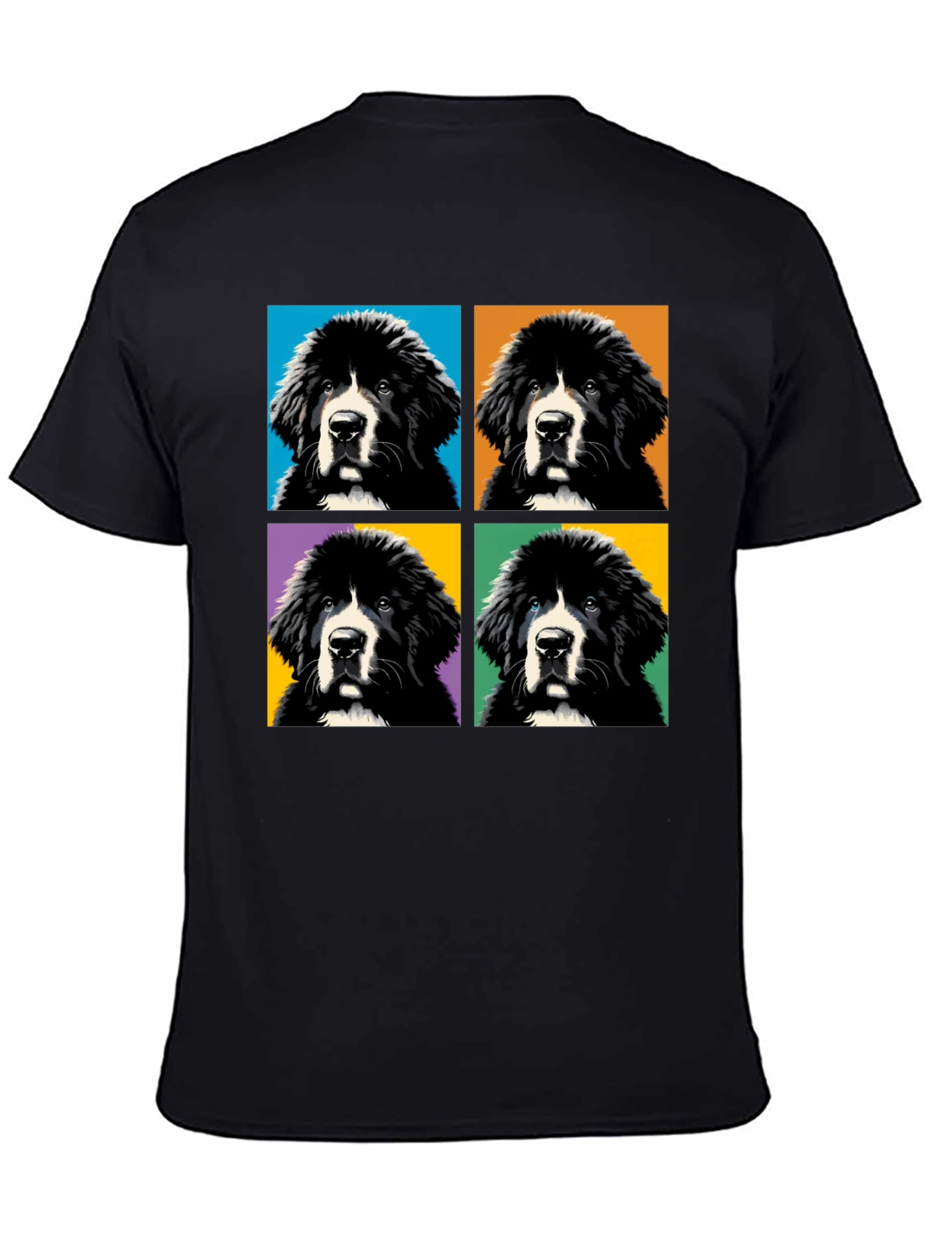 Pop Art Newfoundland Dog T-Shirt