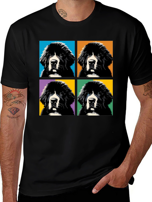 Pop Art Newfoundland Dog T-Shirt
