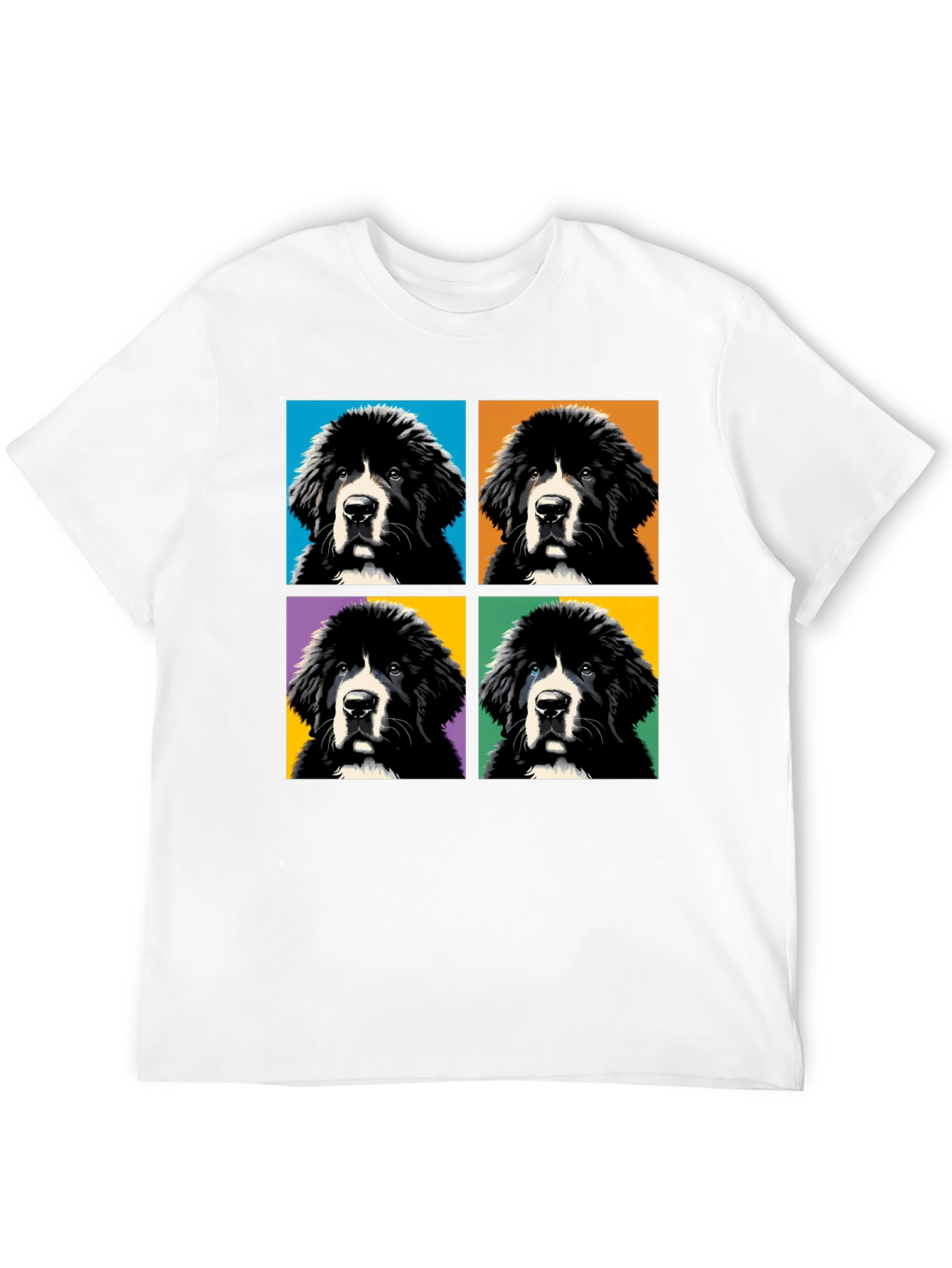 Pop Art Newfoundland Dog T-Shirt