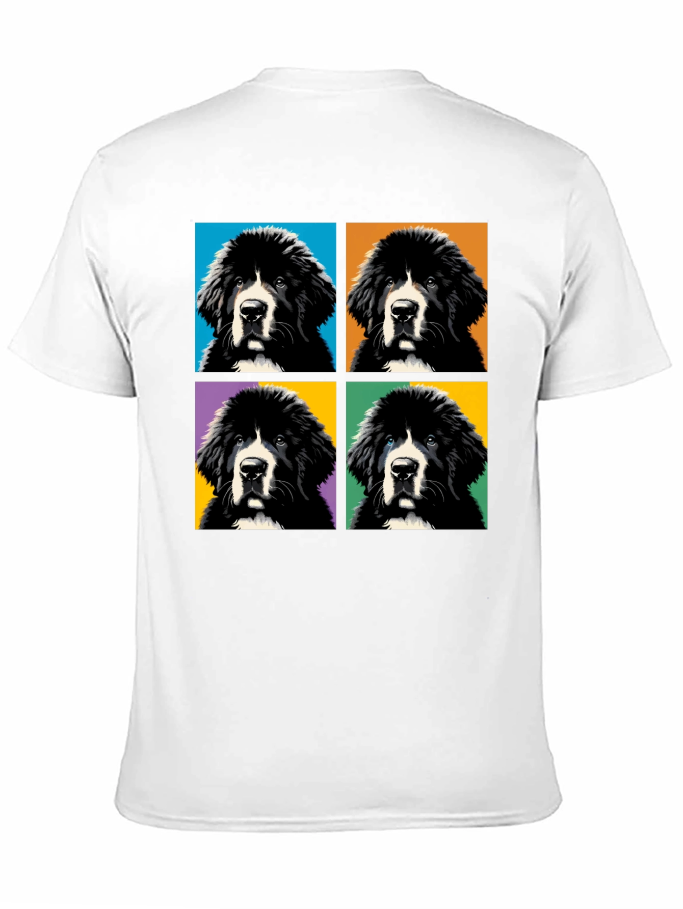 Pop Art Newfoundland Dog T-Shirt