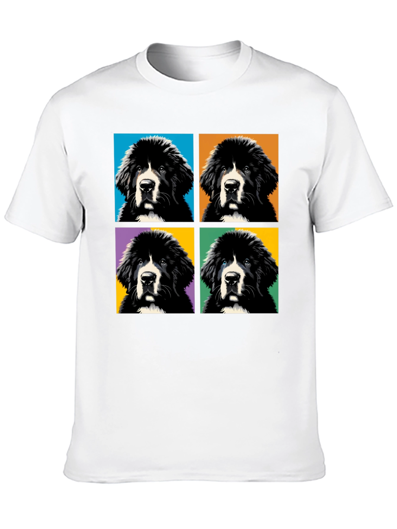 Pop Art Newfoundland Dog T-Shirt