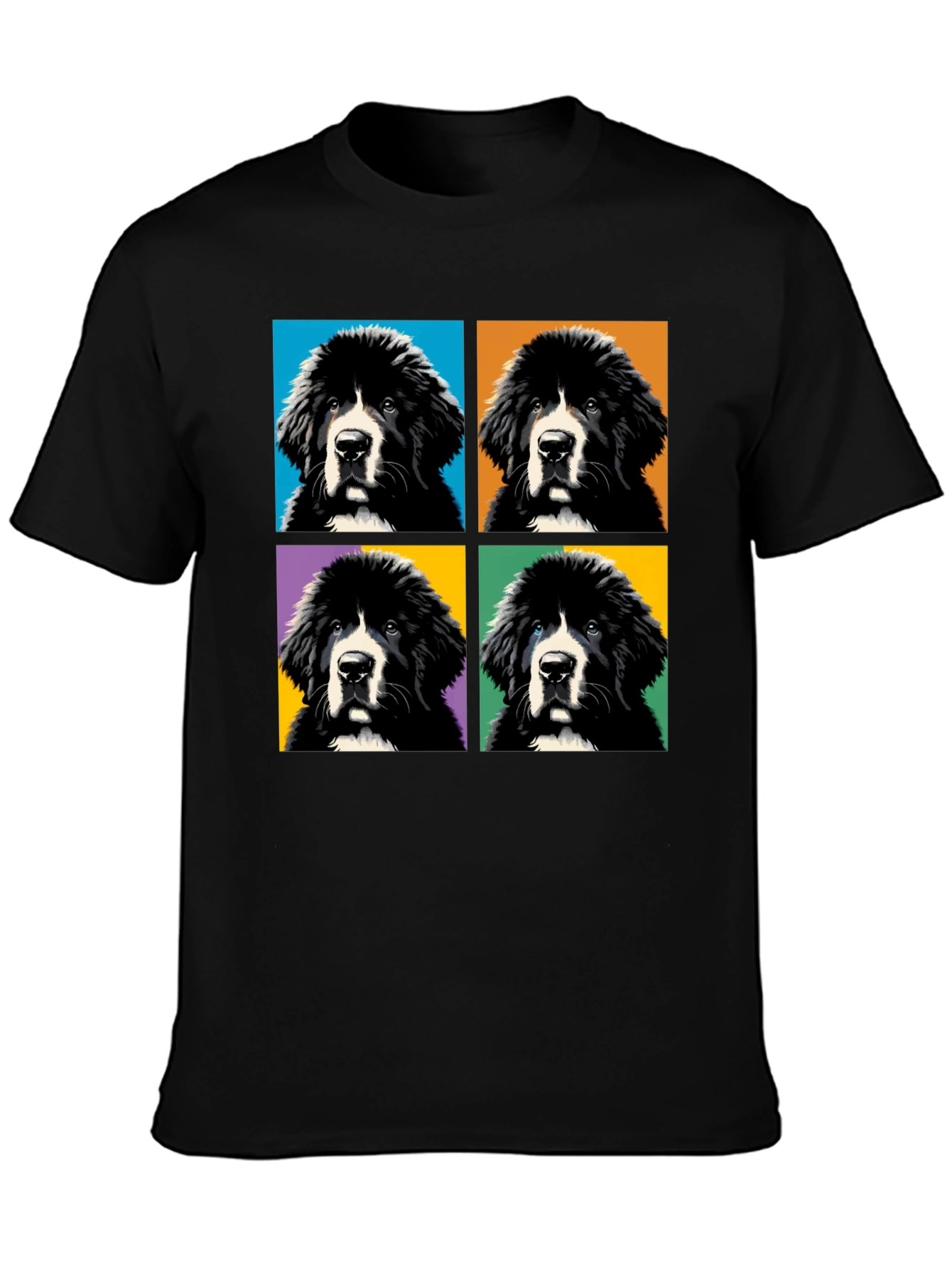 Pop Art Newfoundland Dog T-Shirt