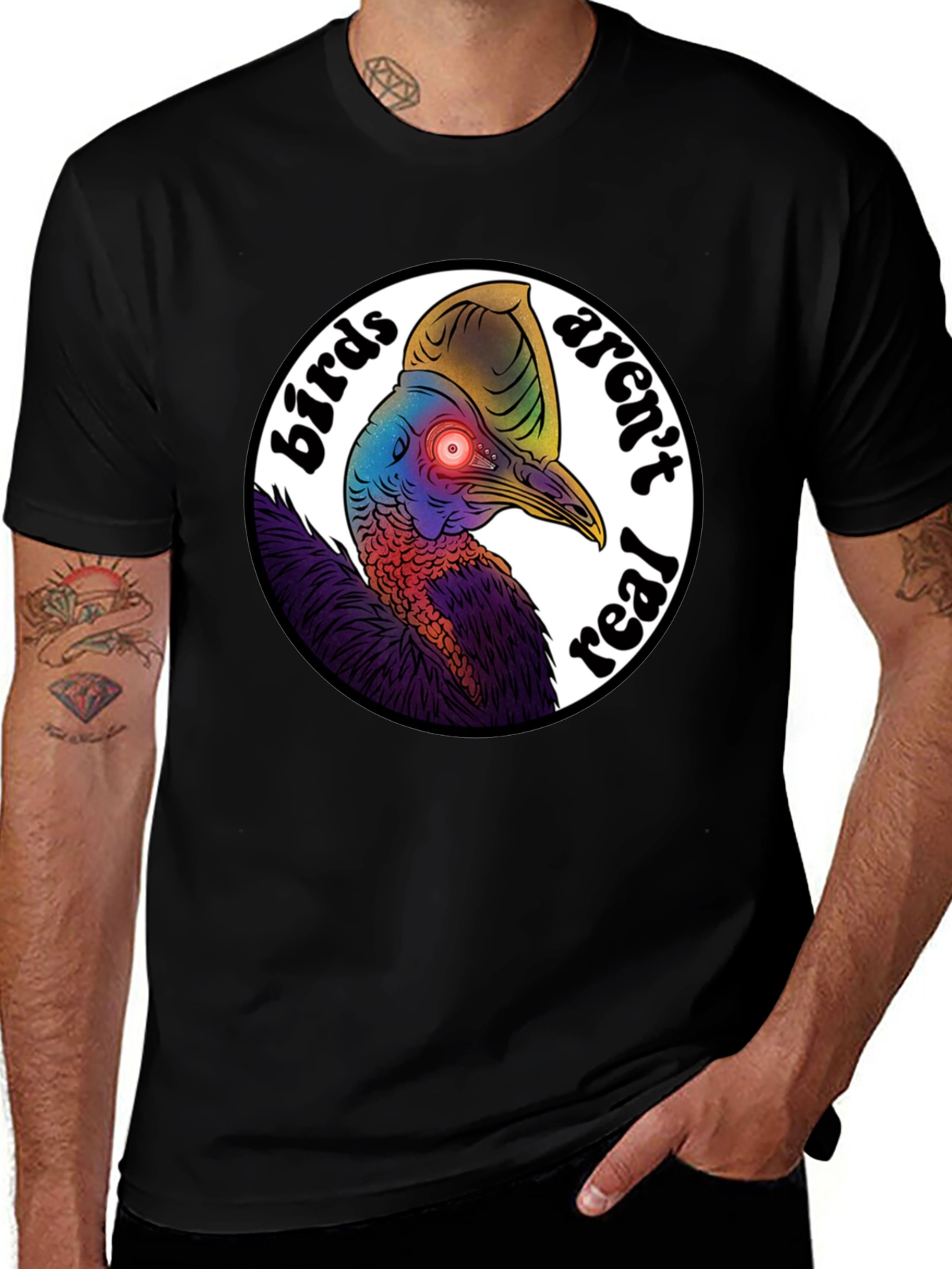Birds Arent Real Cassowary T-Shirt Conspiracy Funny