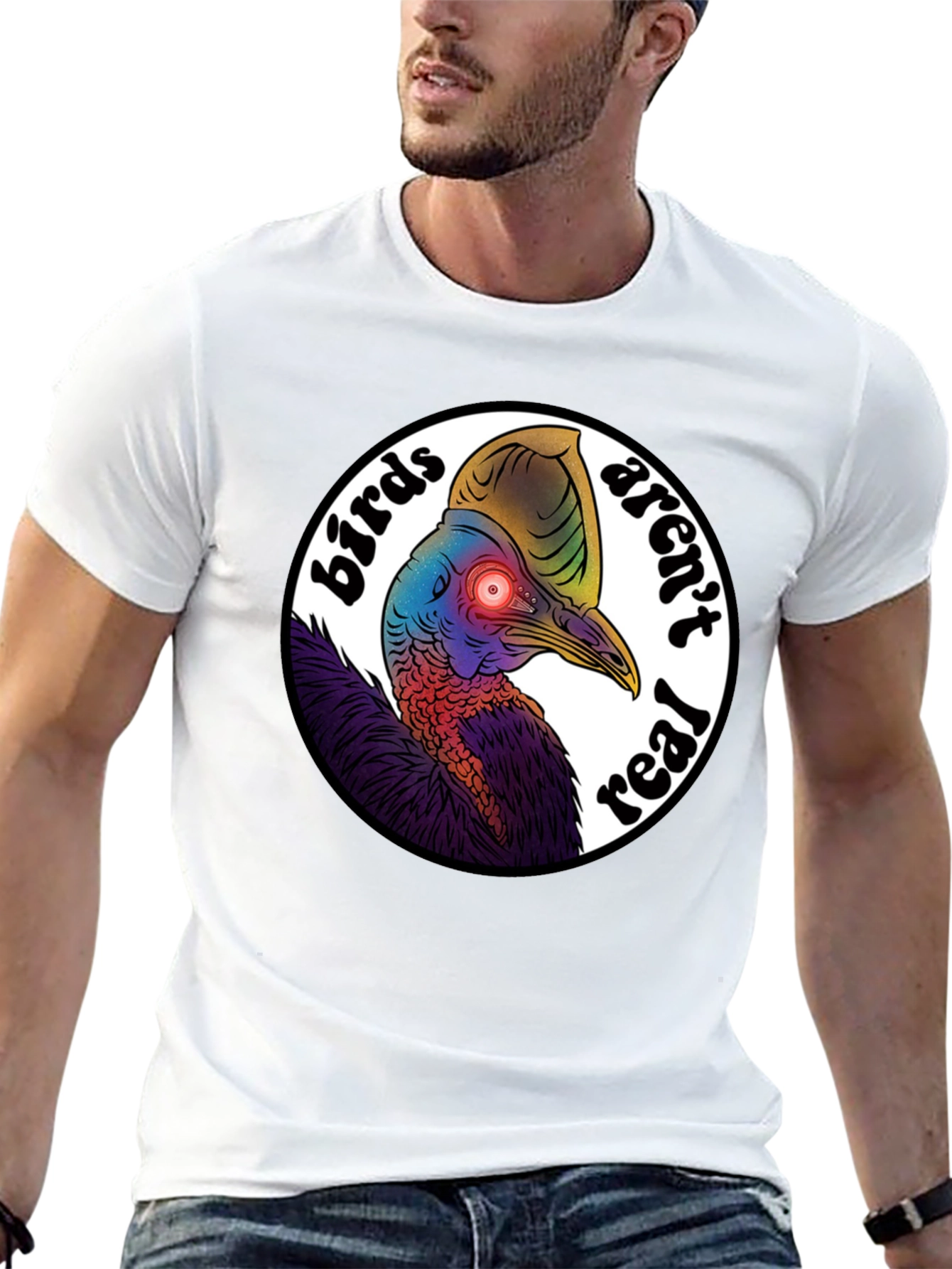 Birds Arent Real Cassowary T-Shirt Conspiracy Funny