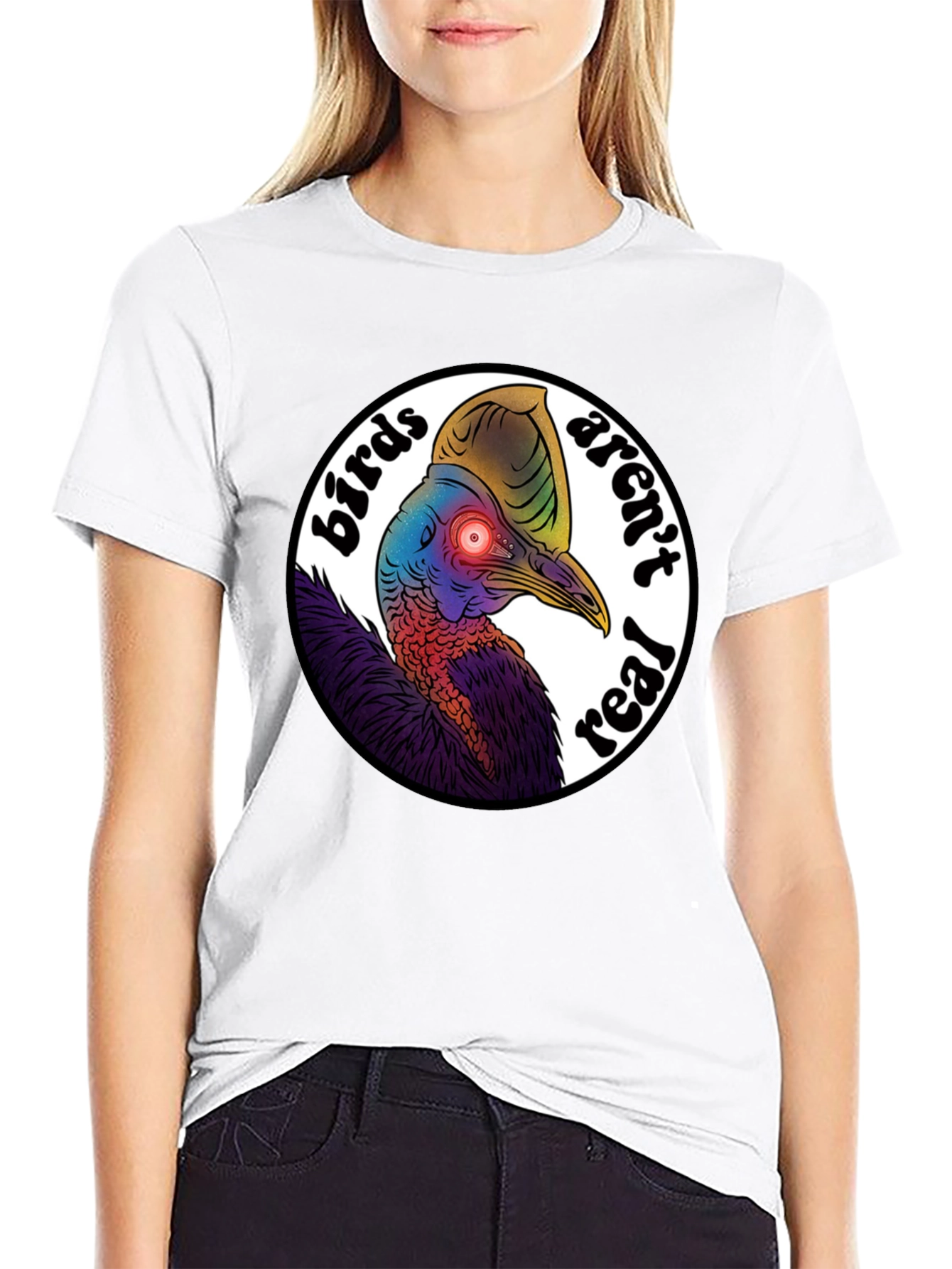 Birds Arent Real Cassowary T-Shirt Conspiracy Funny