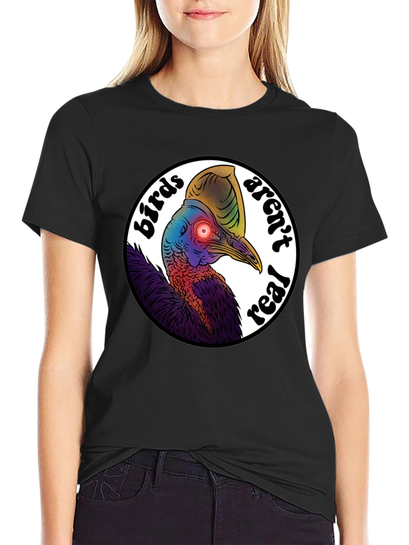 Birds Arent Real Cassowary T-Shirt Conspiracy Funny