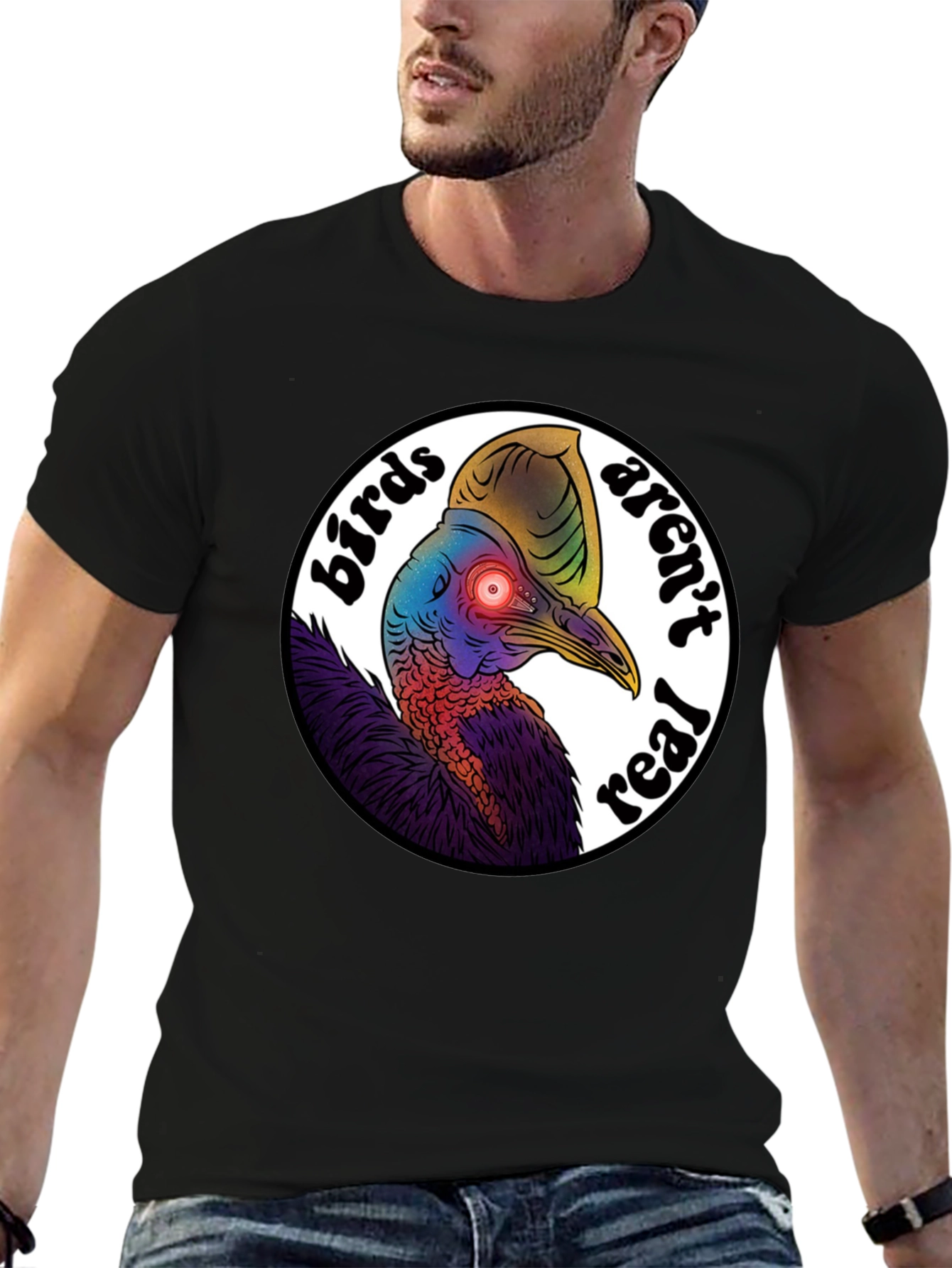 Birds Arent Real Cassowary T-Shirt Conspiracy Funny