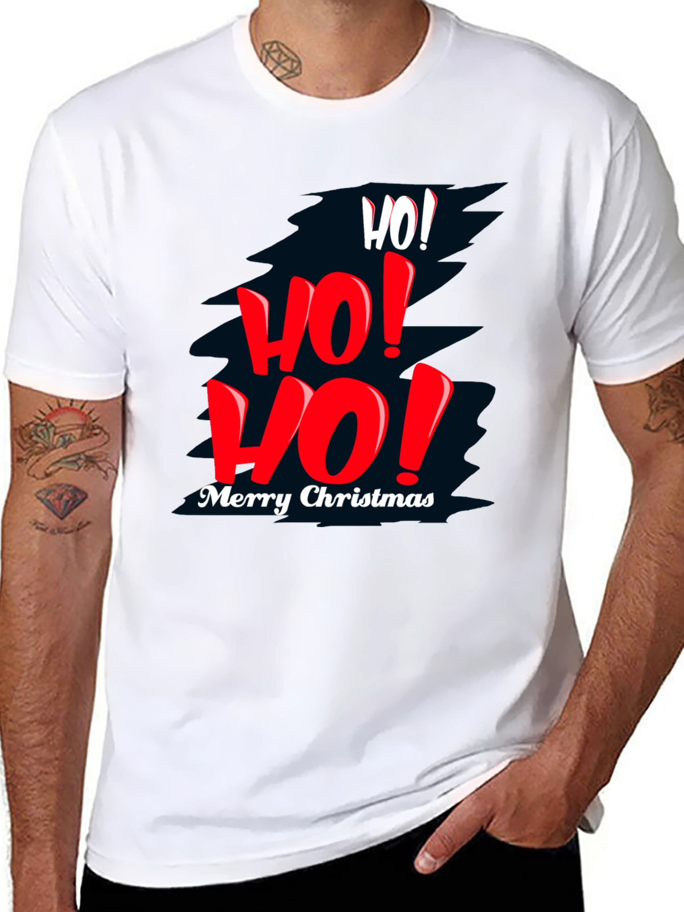 Festive Christmas T-Shirt - Ho! Ho! Ho!