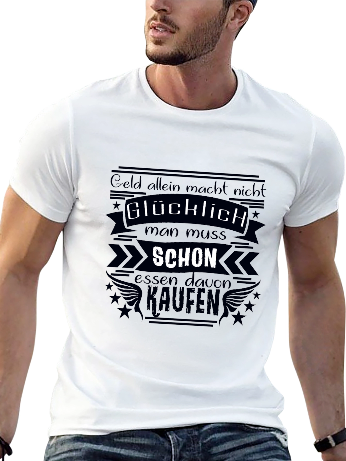 Funny German Slogan Black T-Shirt
