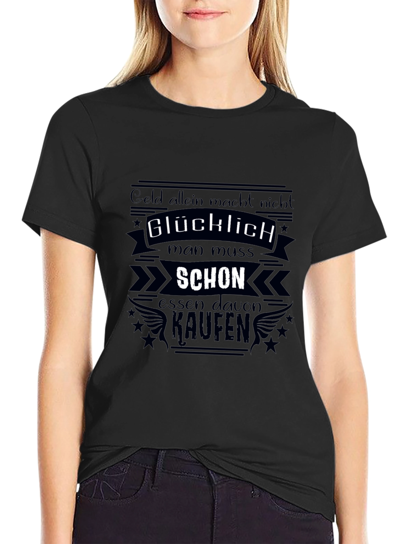 Funny German Slogan Black T-Shirt