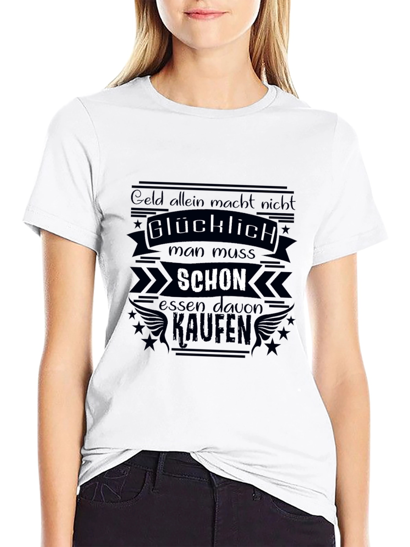 Funny German Slogan Black T-Shirt