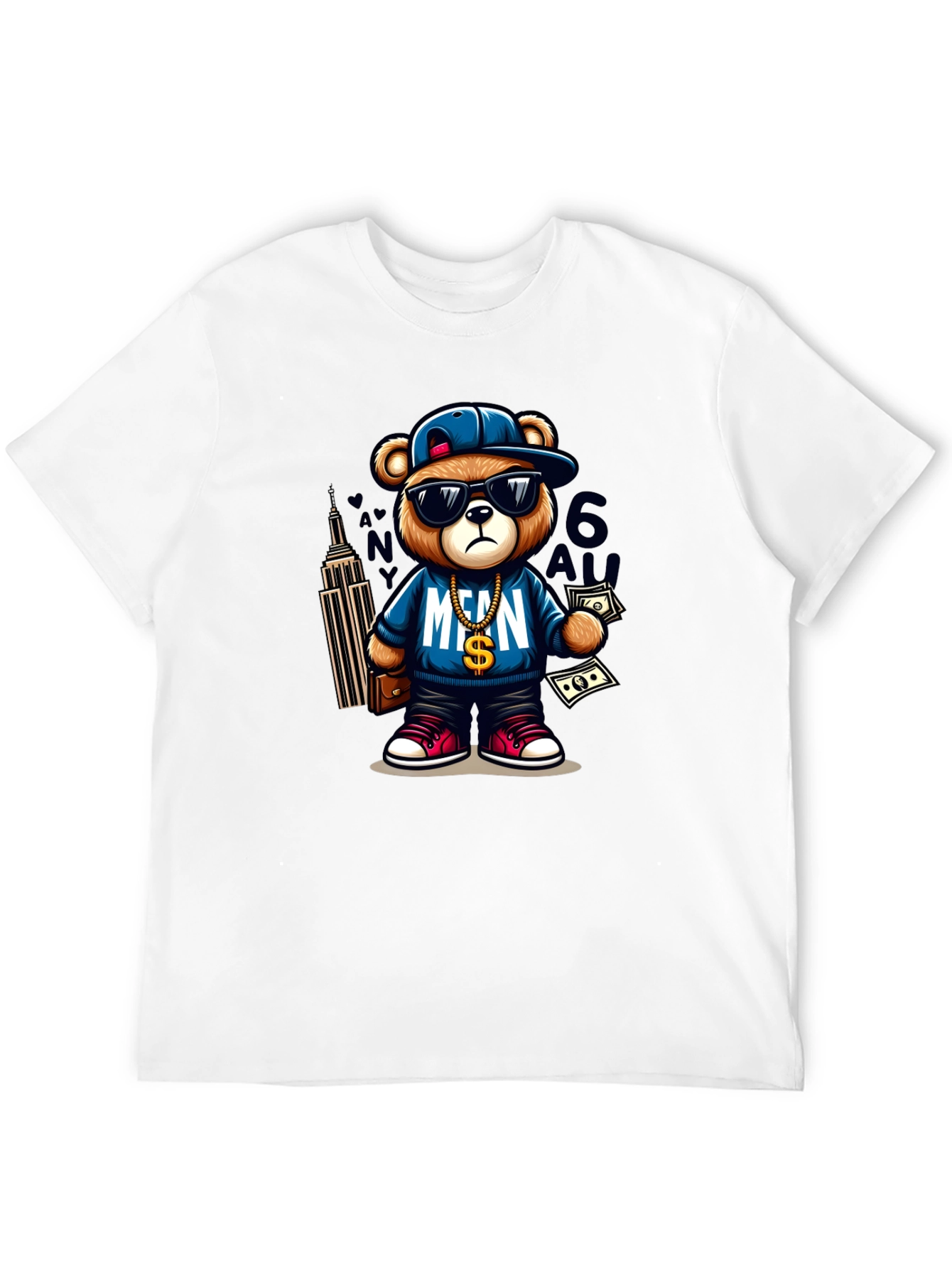 Cool Teddy Bear Graphic Tee - Streetwear Style