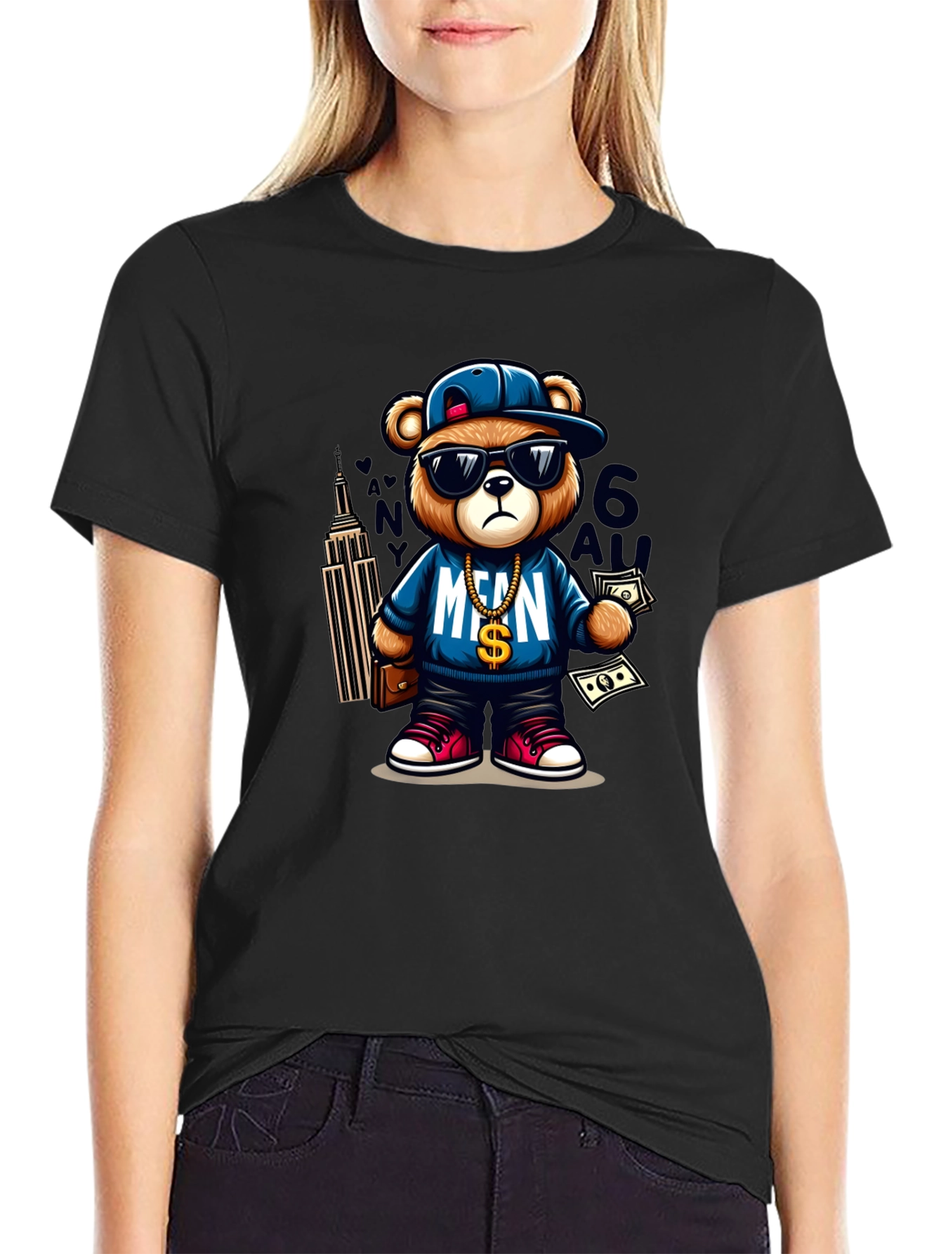 Cool Teddy Bear Graphic Tee - Streetwear Style