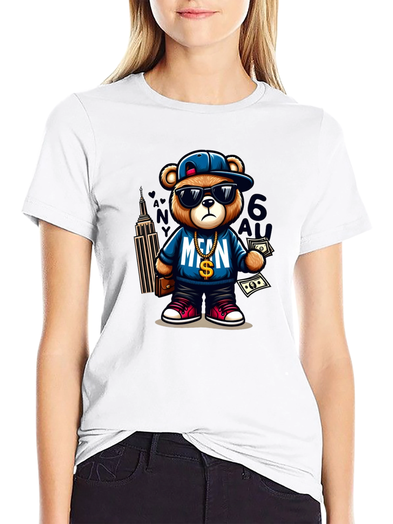 Cool Teddy Bear Graphic Tee - Streetwear Style
