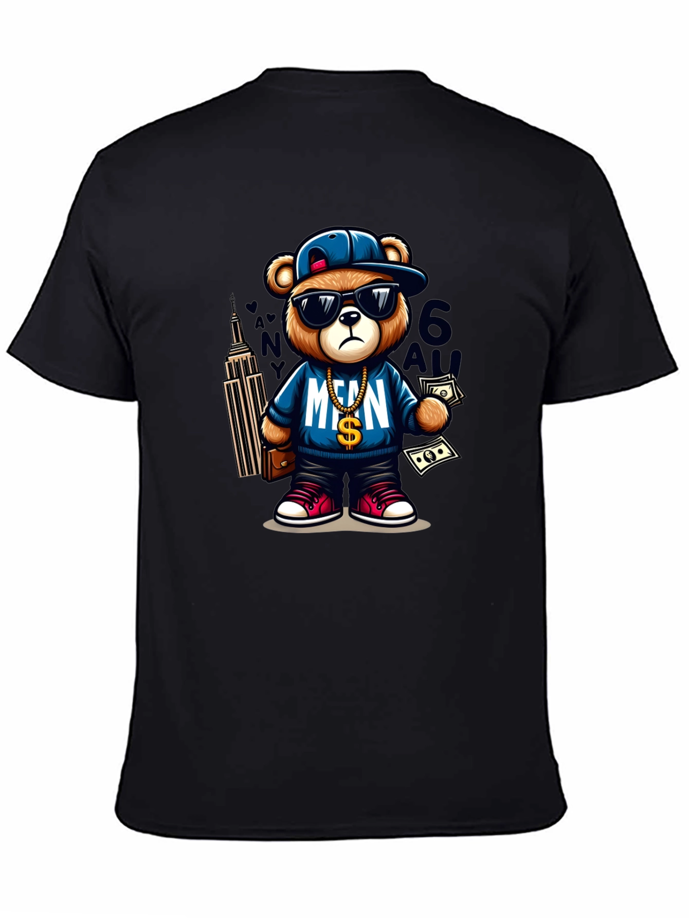 Cool Teddy Bear Graphic Tee - Streetwear Style
