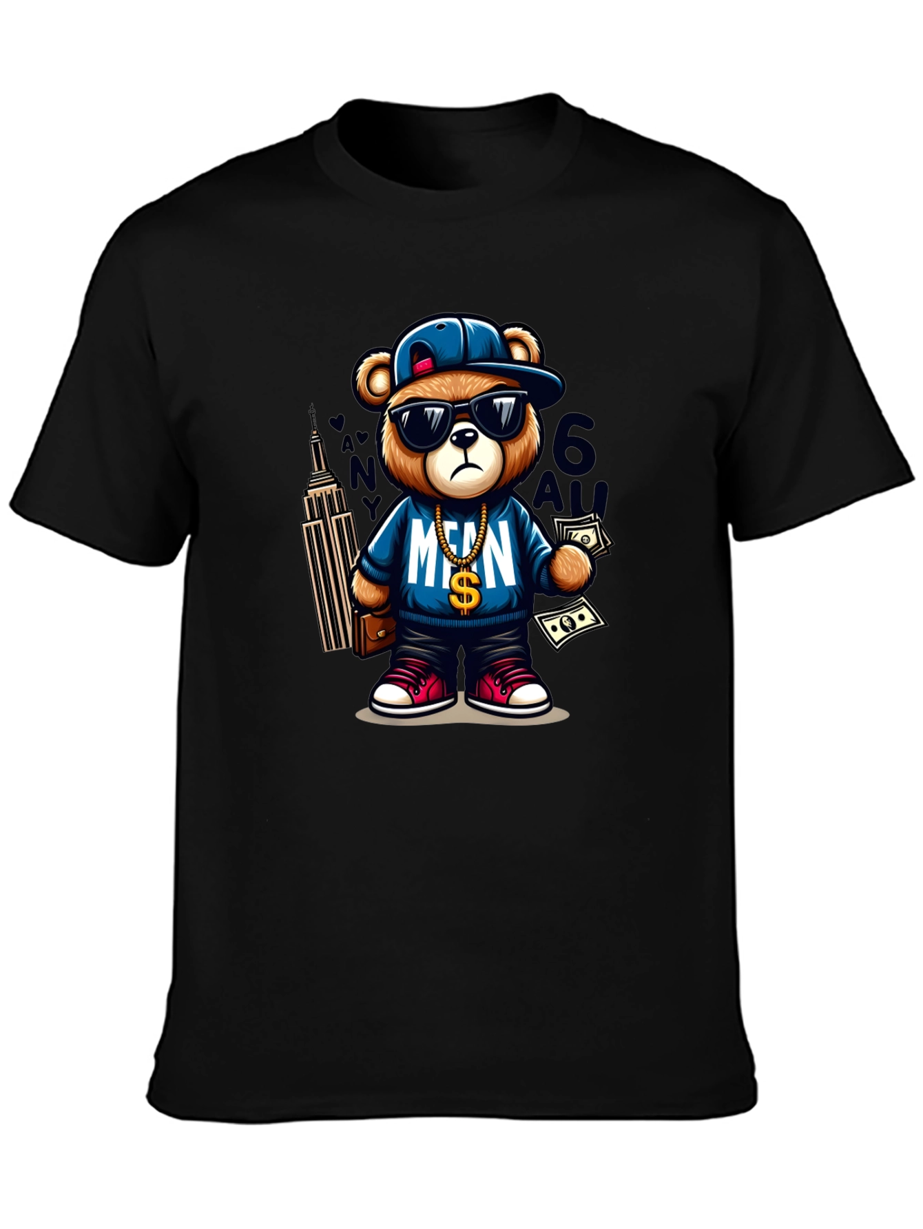 Cool Teddy Bear Graphic Tee - Streetwear Style