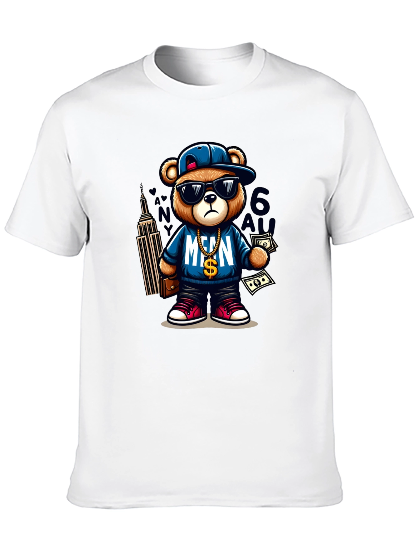 Cool Teddy Bear Graphic Tee - Streetwear Style