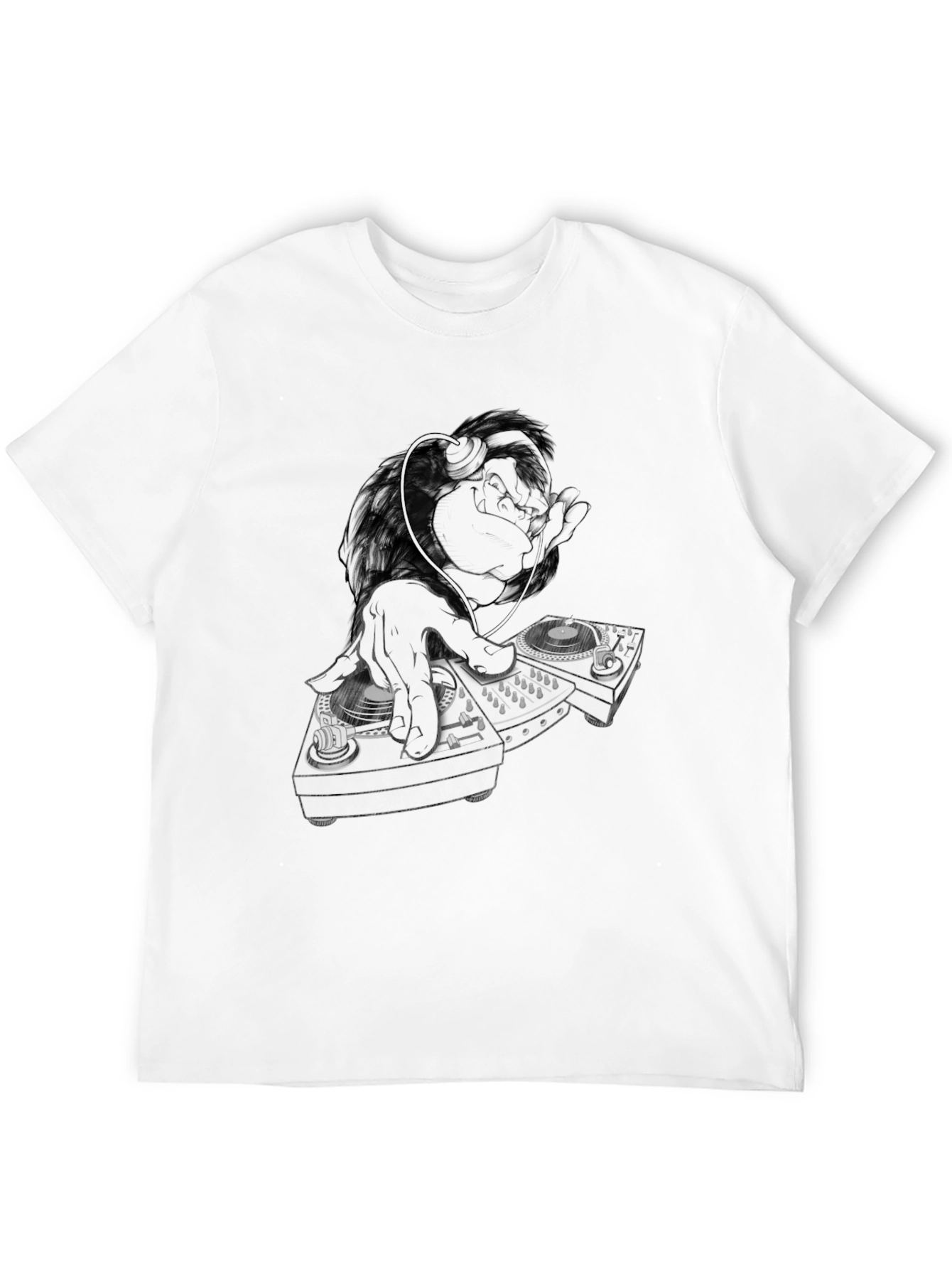DJ Gorilla Graphic Tee - Cool Black T-Shirt