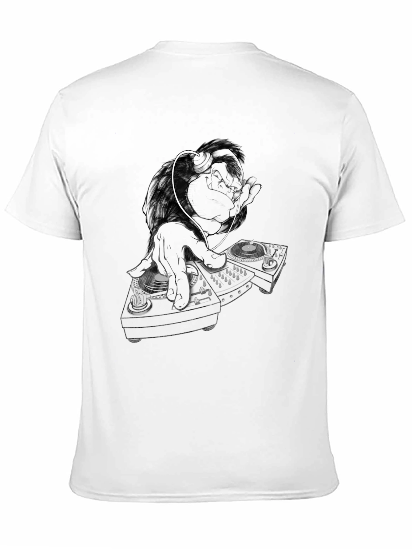 DJ Gorilla Graphic Tee - Cool Black T-Shirt