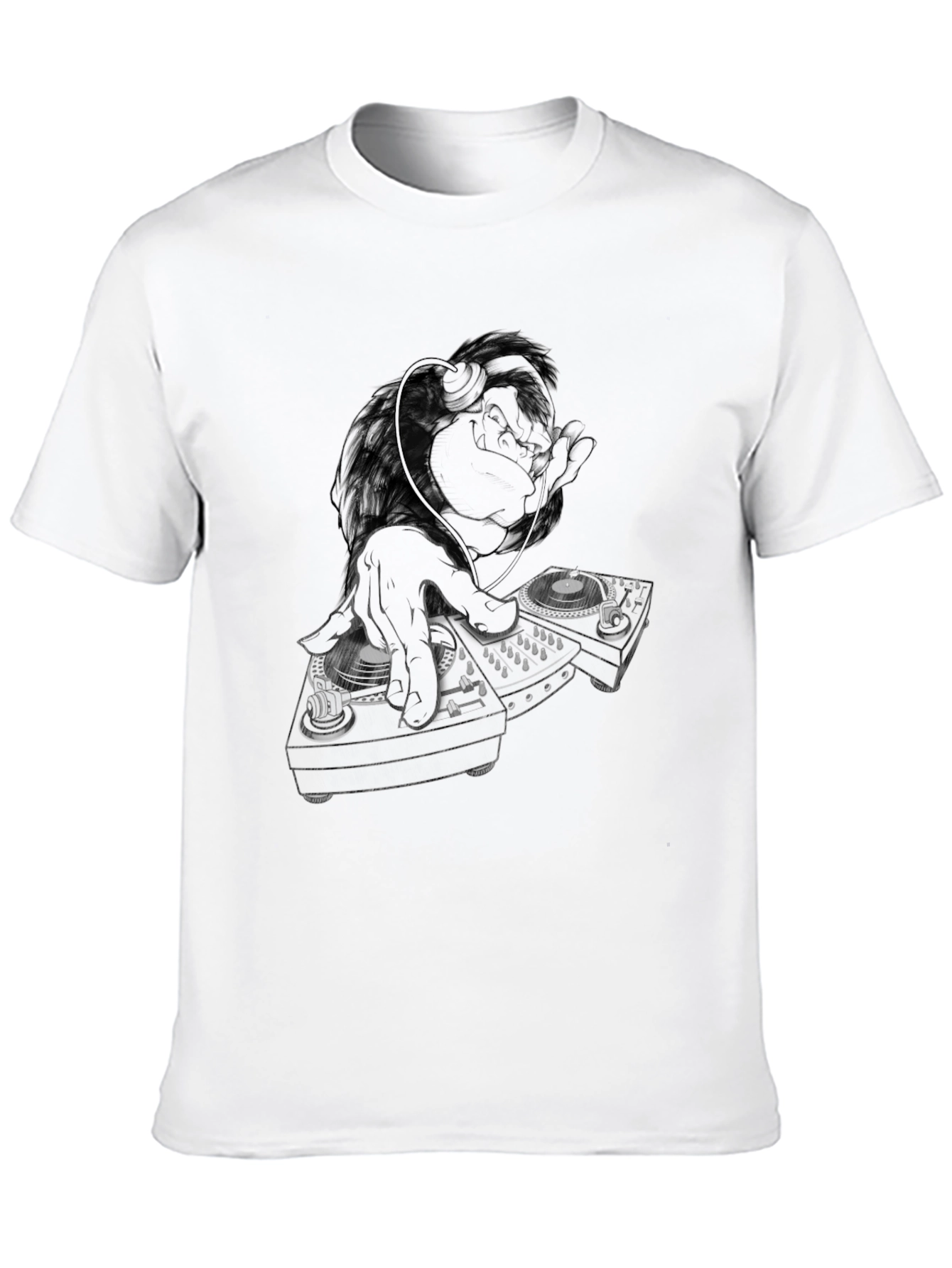 DJ Gorilla Graphic Tee - Cool Black T-Shirt