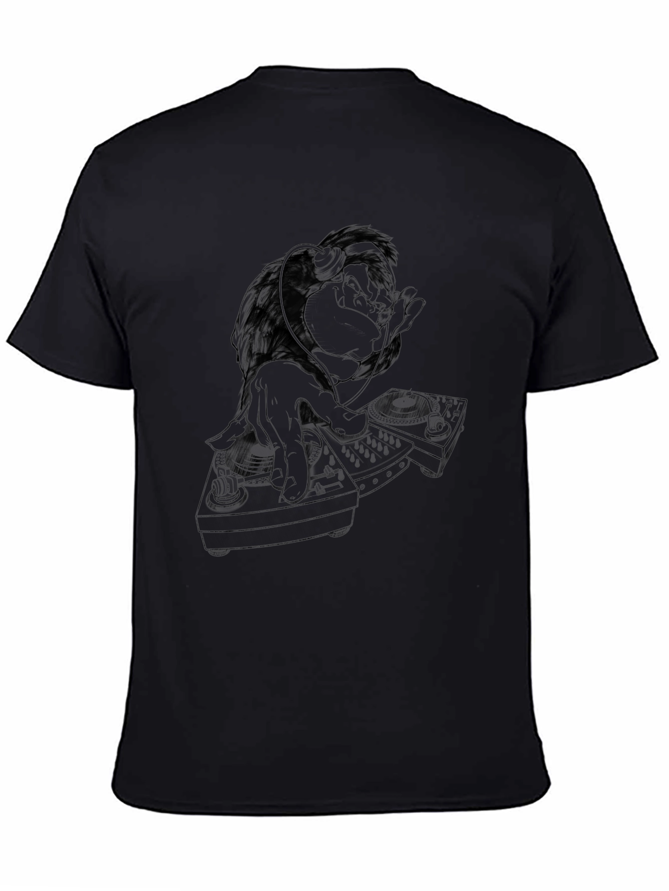 DJ Gorilla Graphic Tee - Cool Black T-Shirt