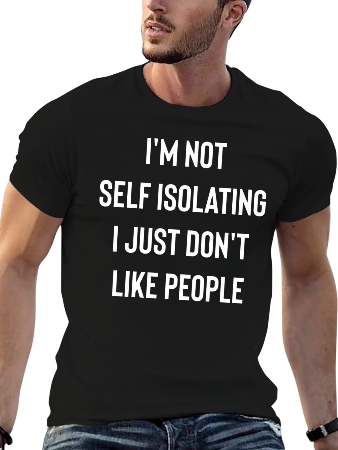 Funny I Dont Like People Graphic Tee