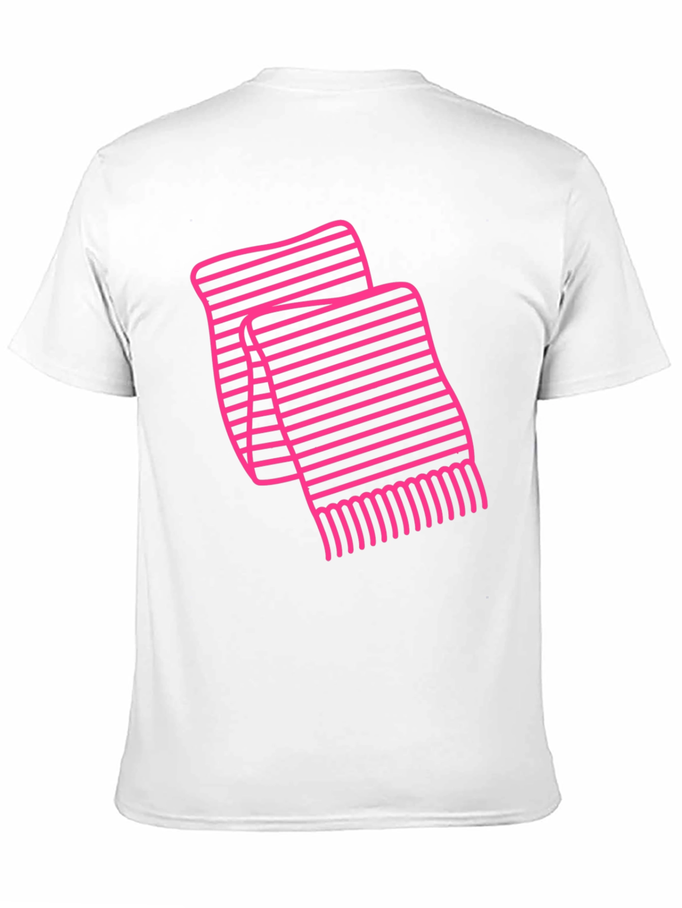 Striped Scarf Graphic Tee - Black