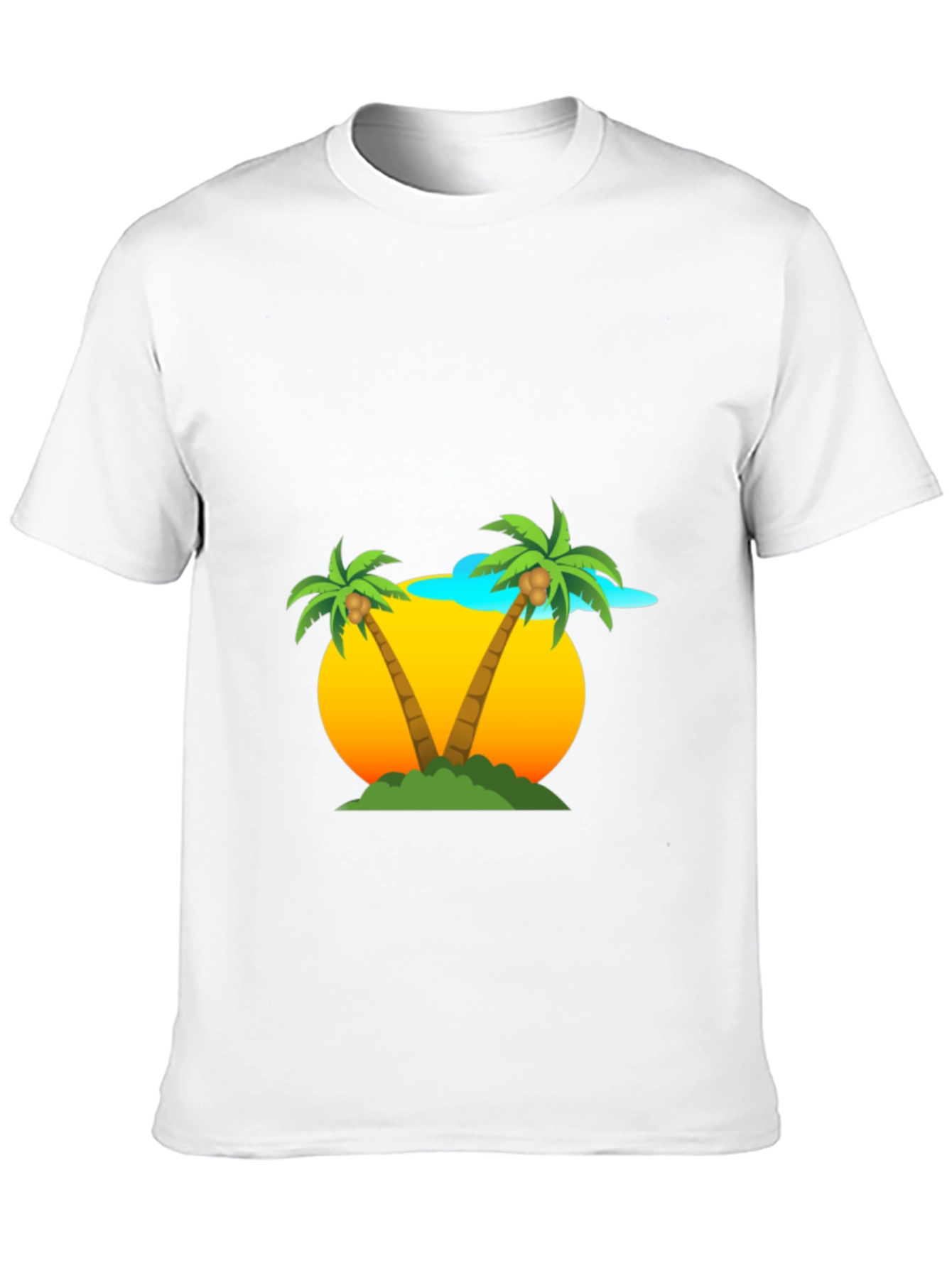 Tropical Palm Tree Graphic Tee - Black