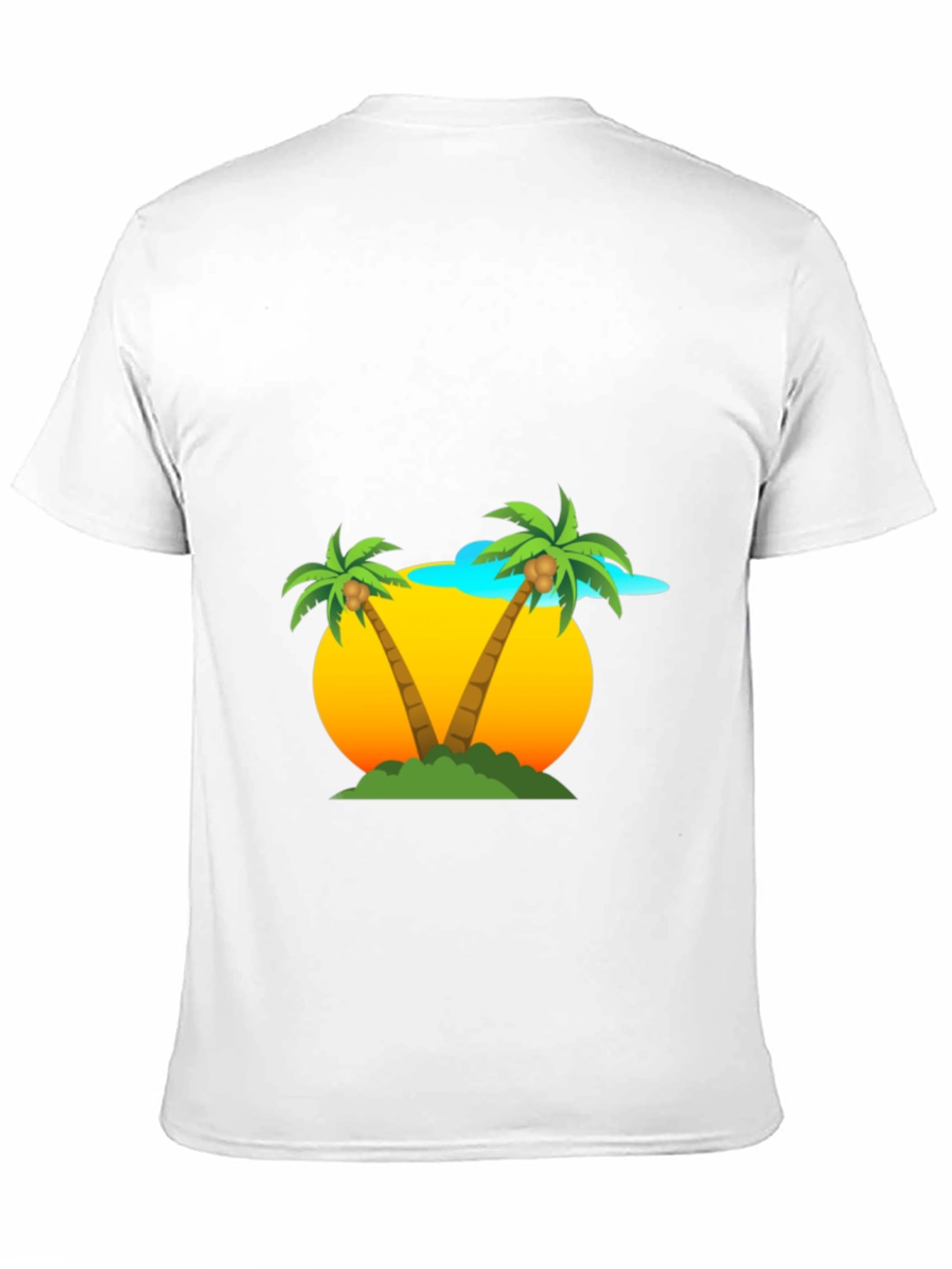 Tropical Palm Tree Graphic Tee - Black