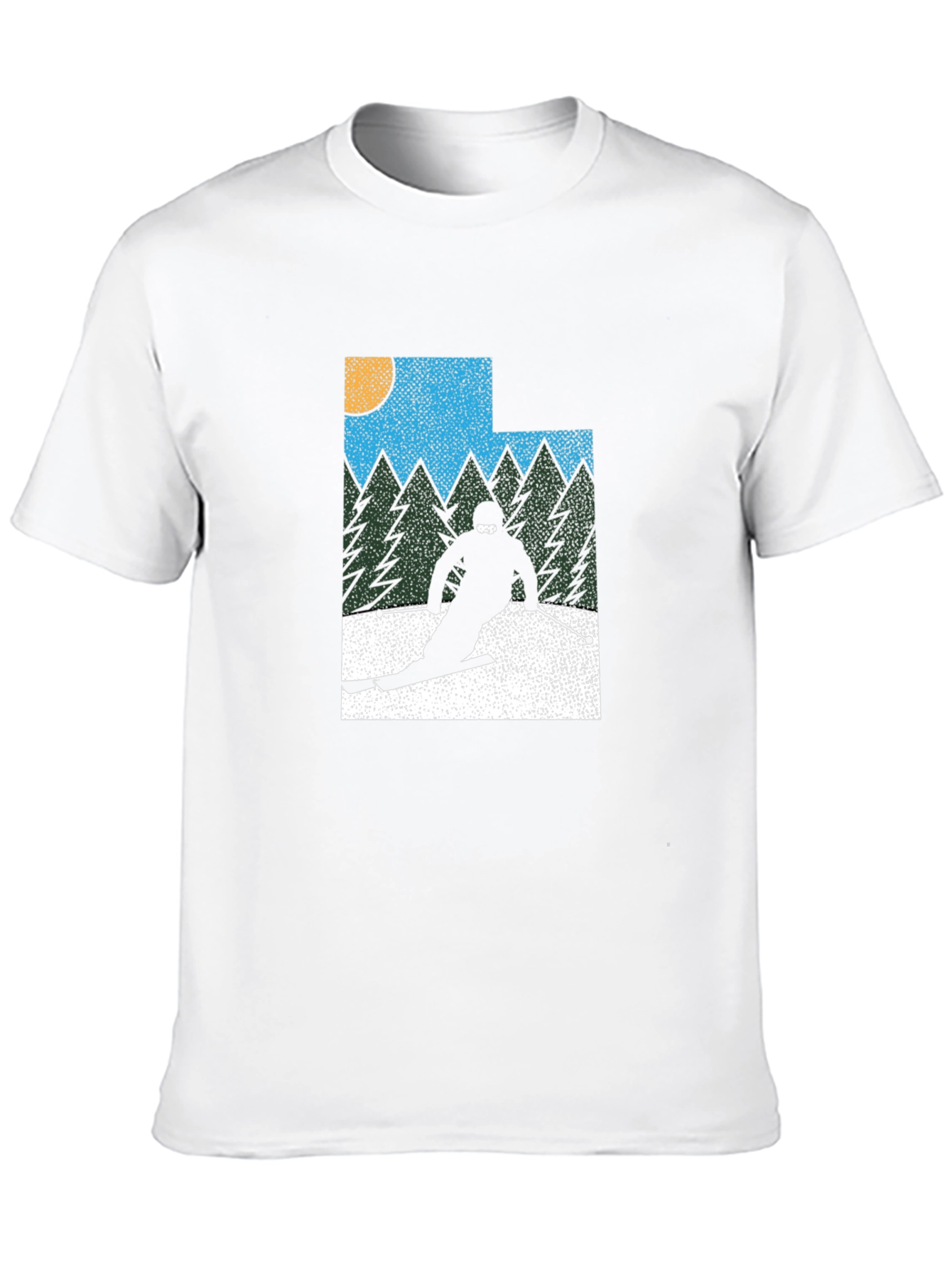 Retro Utah Skier Graphic Tee - Black