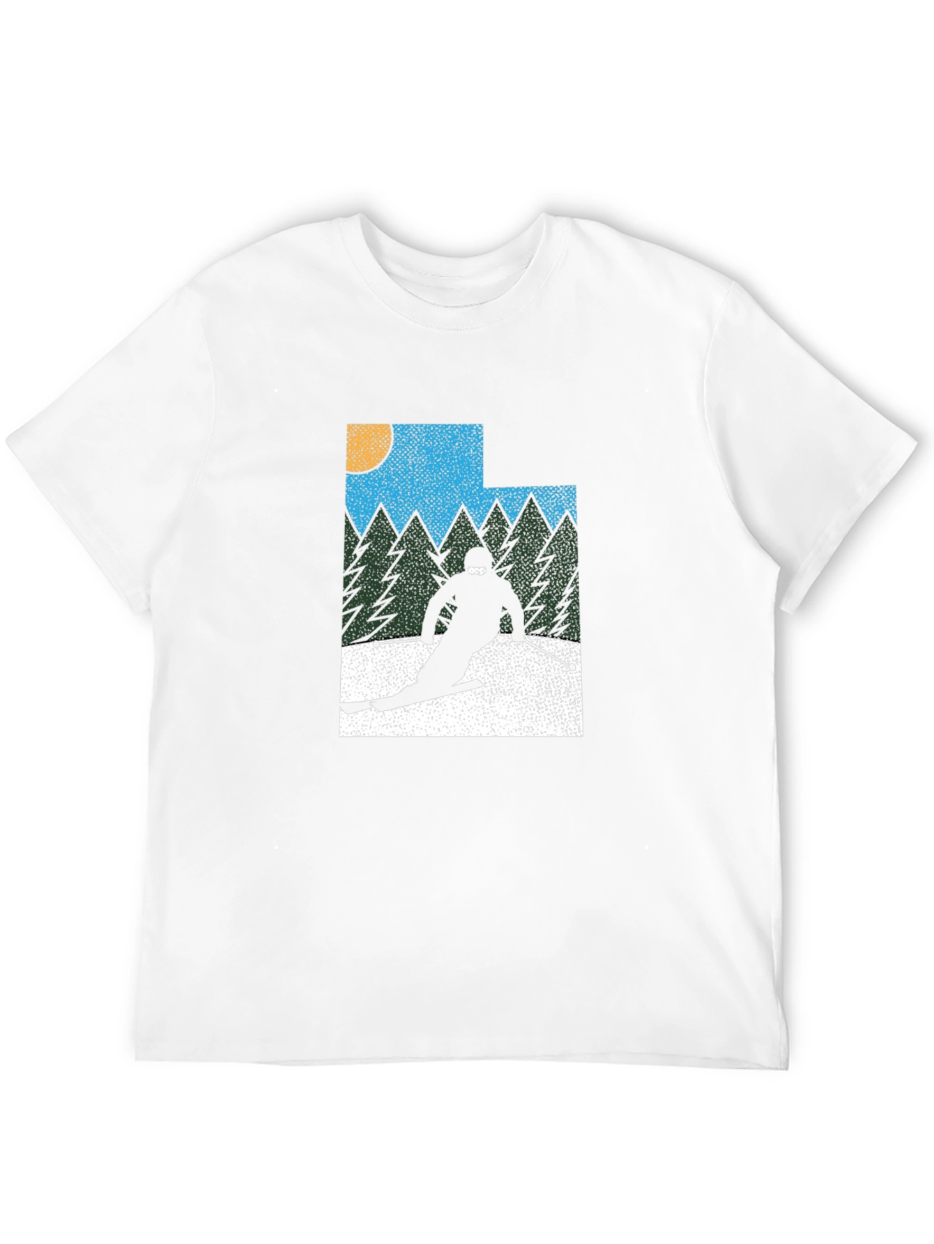 Retro Utah Skier Graphic Tee - Black
