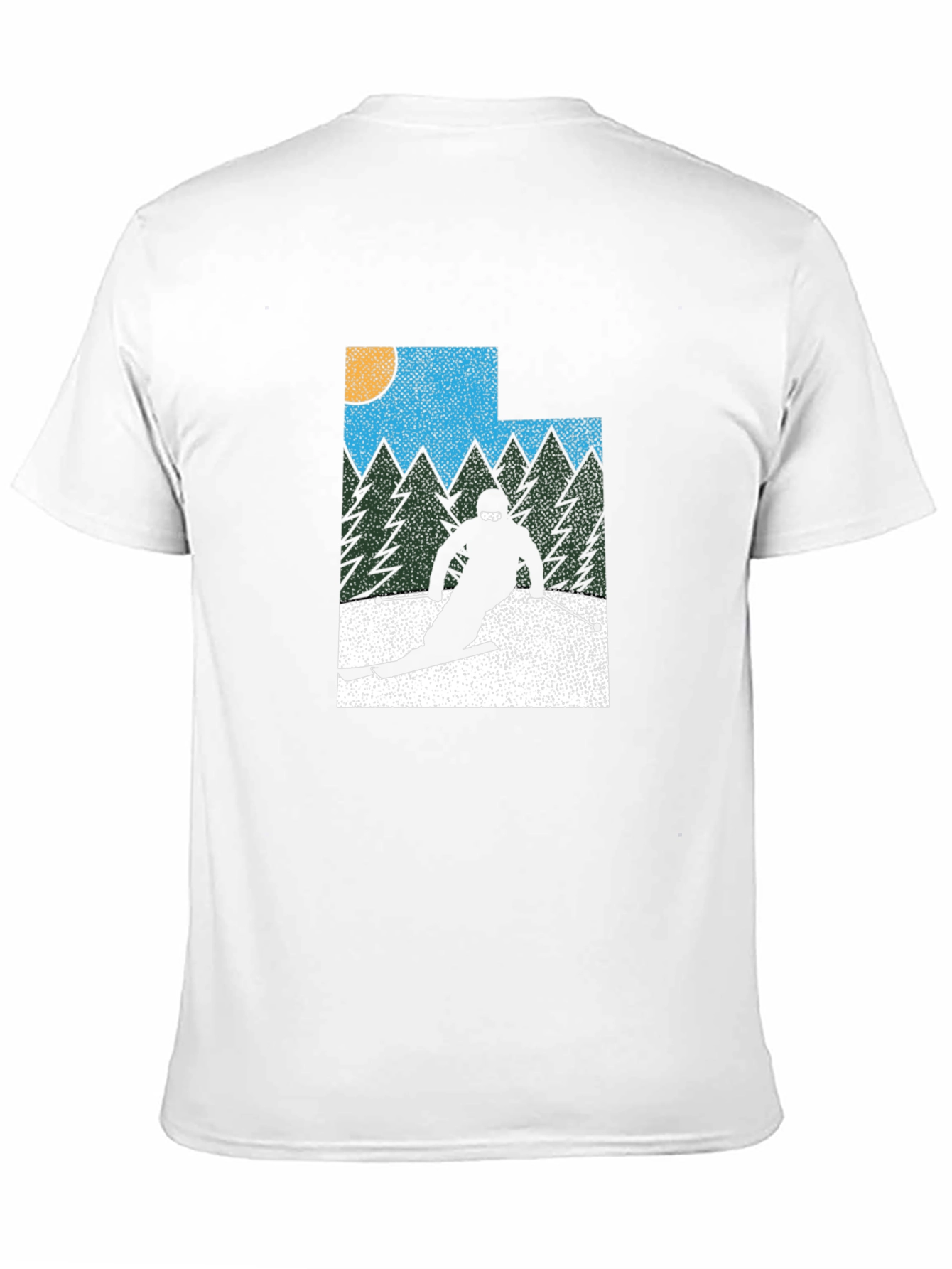 Retro Utah Skier Graphic Tee - Black