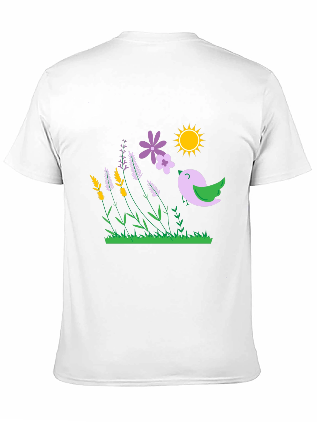 Natures Song T-Shirt - Bird Flowers Sun Graphic Tee