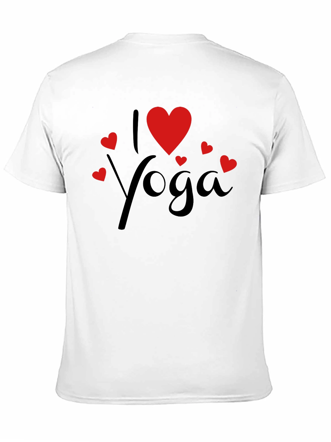 I Love Yoga Graphic Tee - Black Cotton T-Shirt
