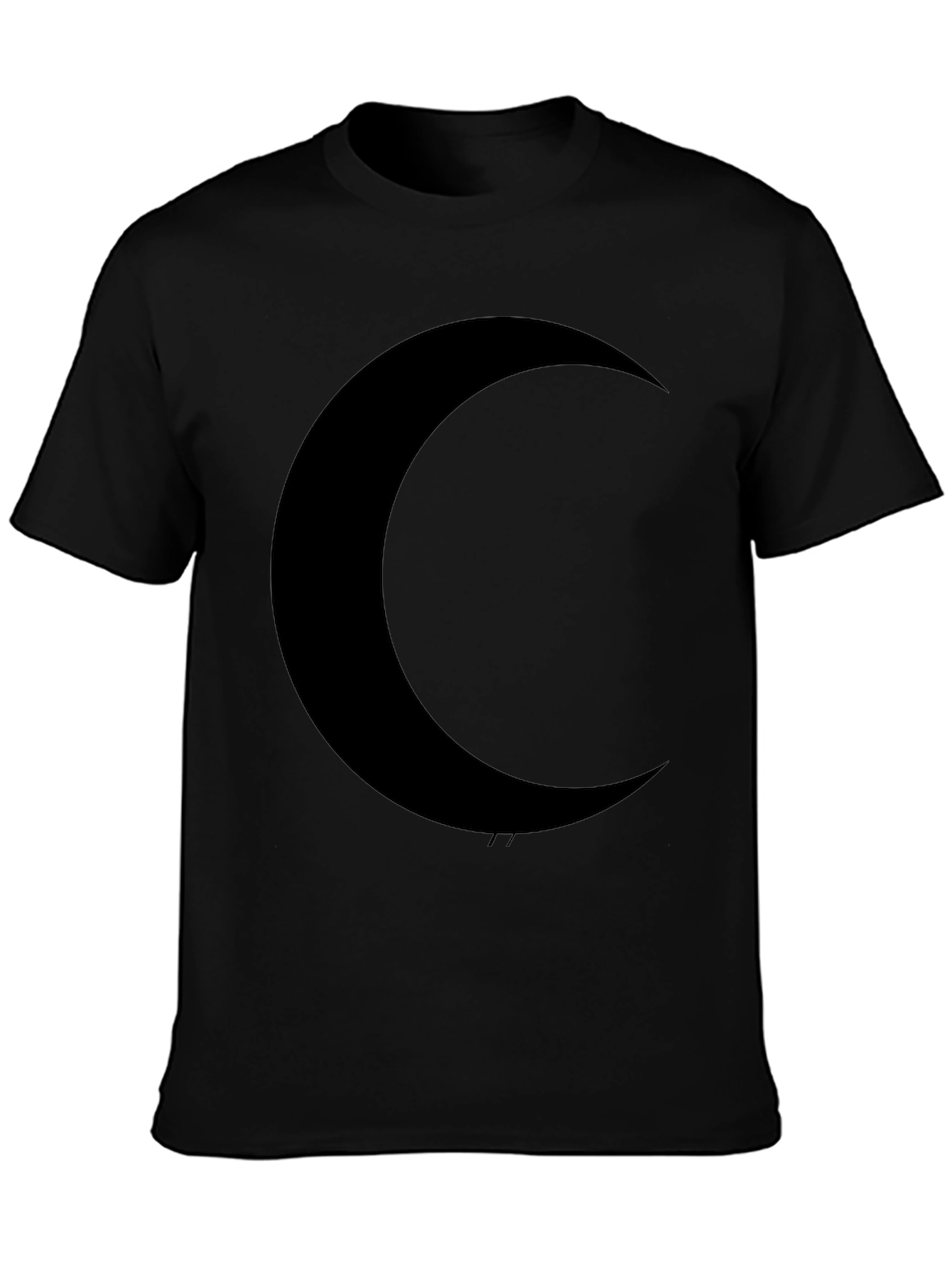Midnight Moon Black T-Shirt - Stylish Crescent Graphic Tee