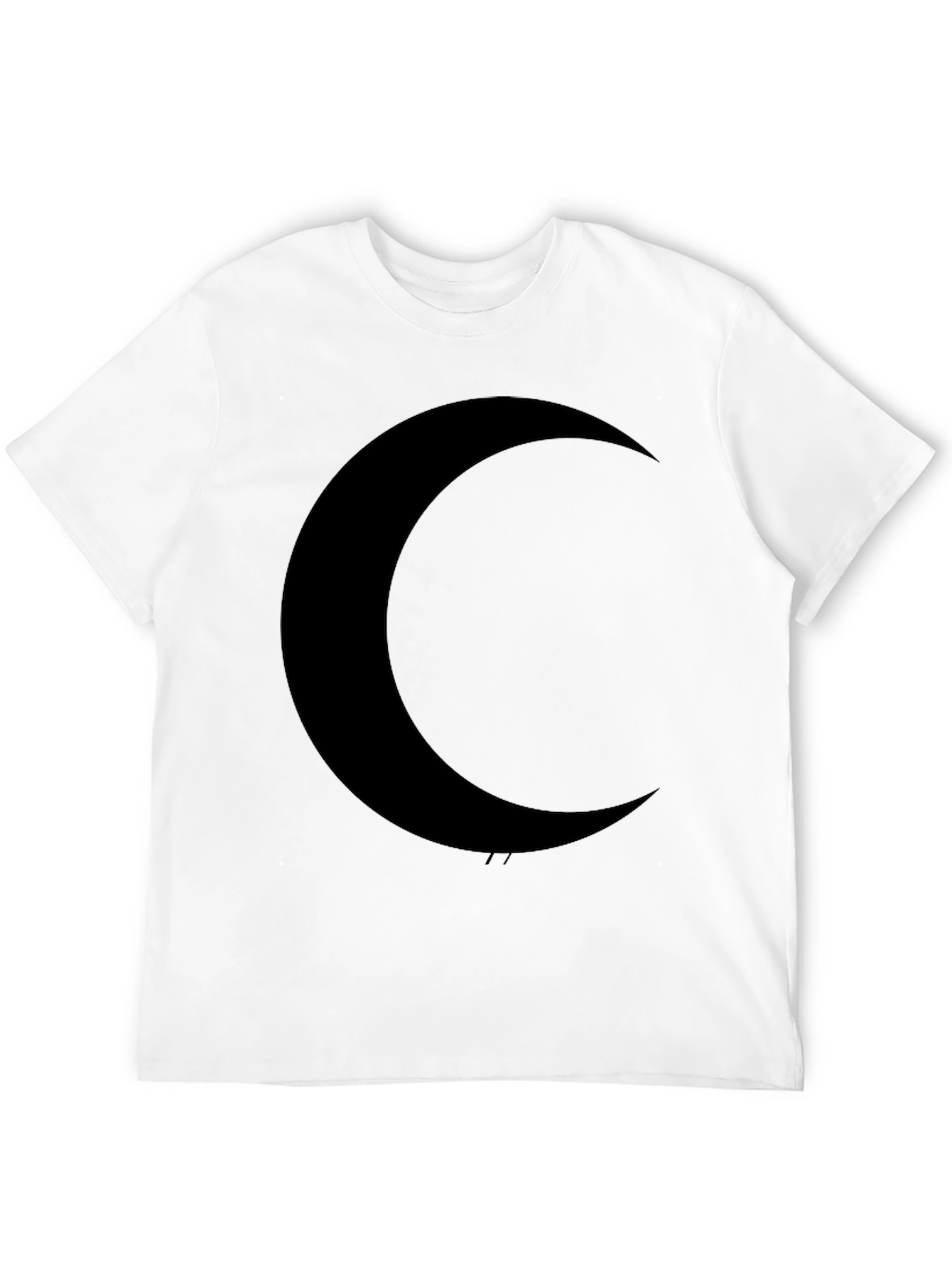 Midnight Moon Black T-Shirt - Stylish Crescent Graphic Tee