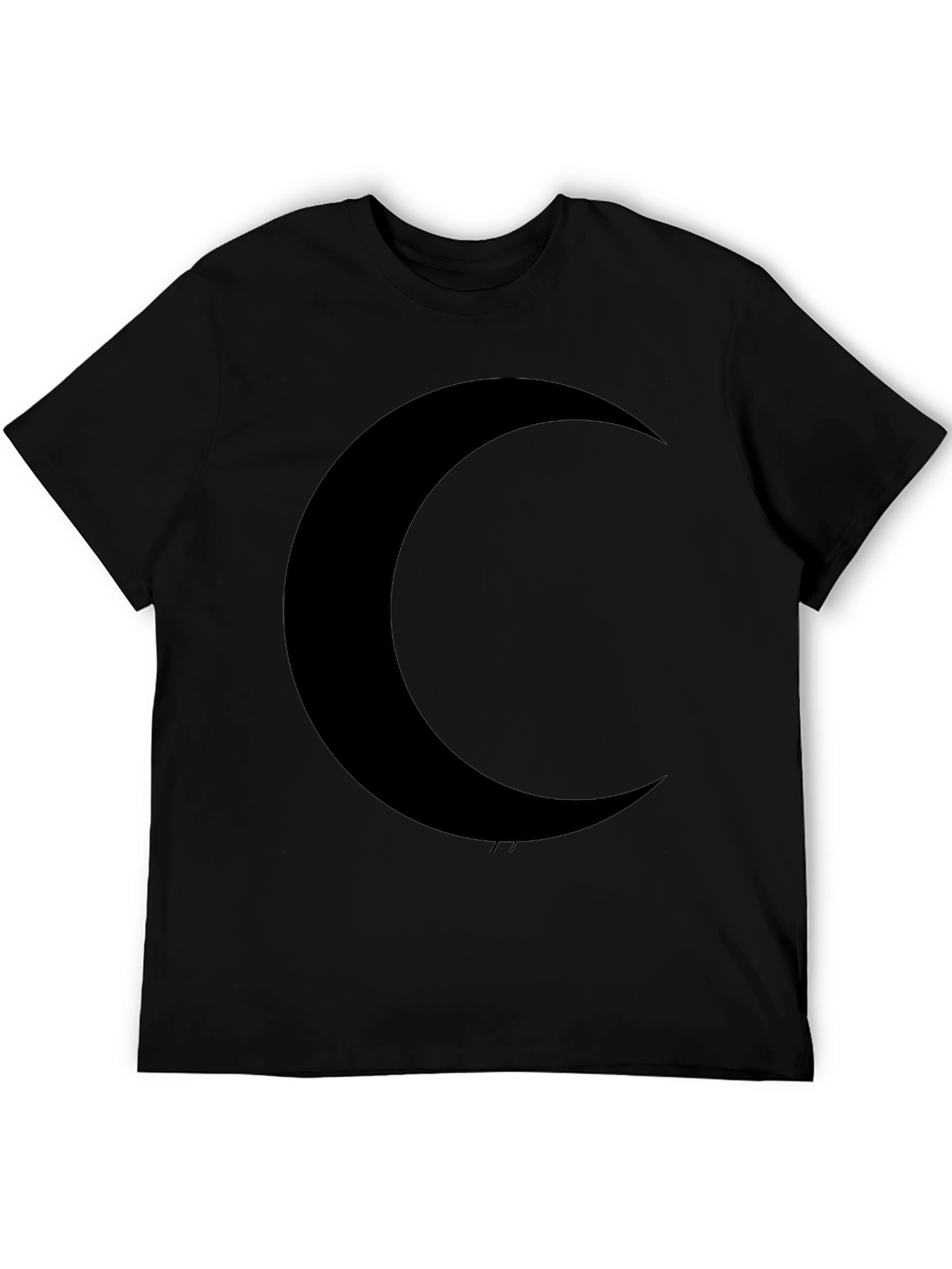 Midnight Moon Black T-Shirt - Stylish Crescent Graphic Tee
