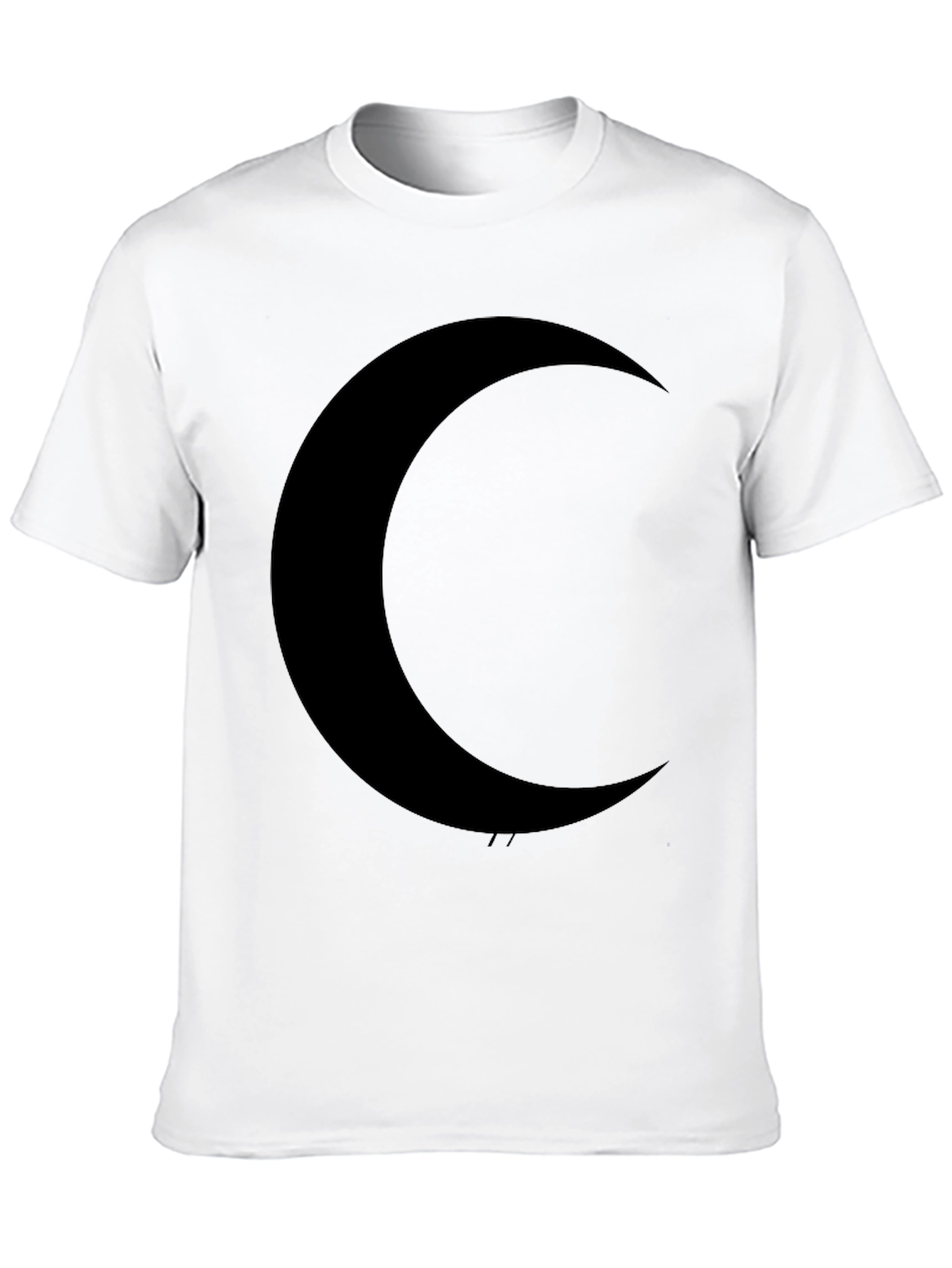 Midnight Moon Black T-Shirt - Stylish Crescent Graphic Tee