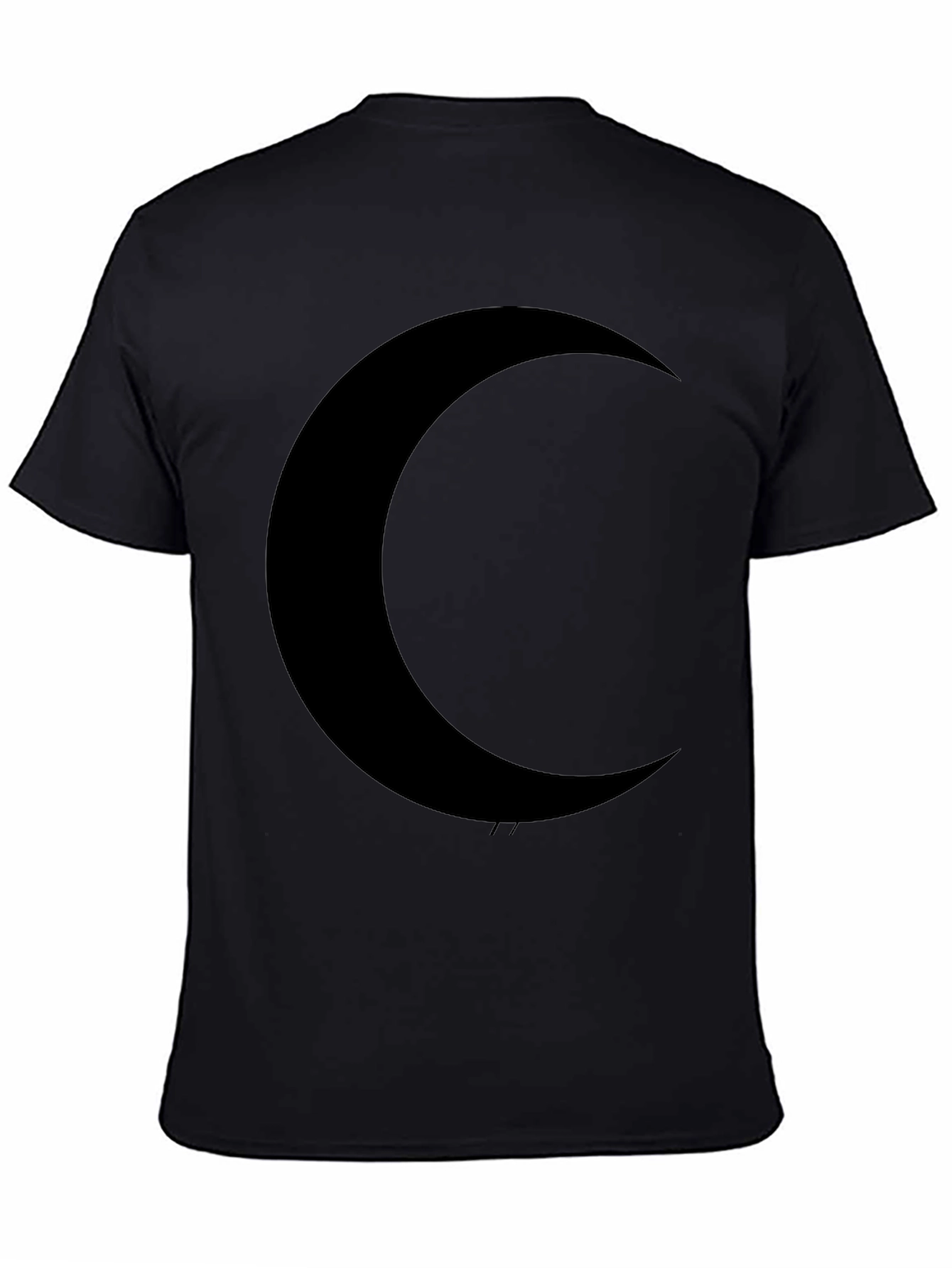 Midnight Moon Black T-Shirt - Stylish Crescent Graphic Tee